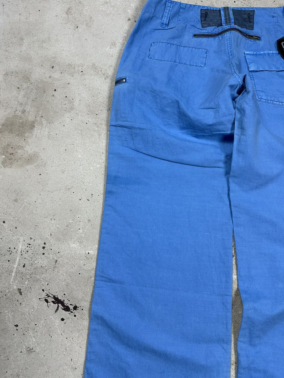 G-Star × Japanese Brand × Vintage Vintage Y2K G Star Raw Baggy Blue Custom Army Pant Zippers Size US 31 - 12 Thumbnail