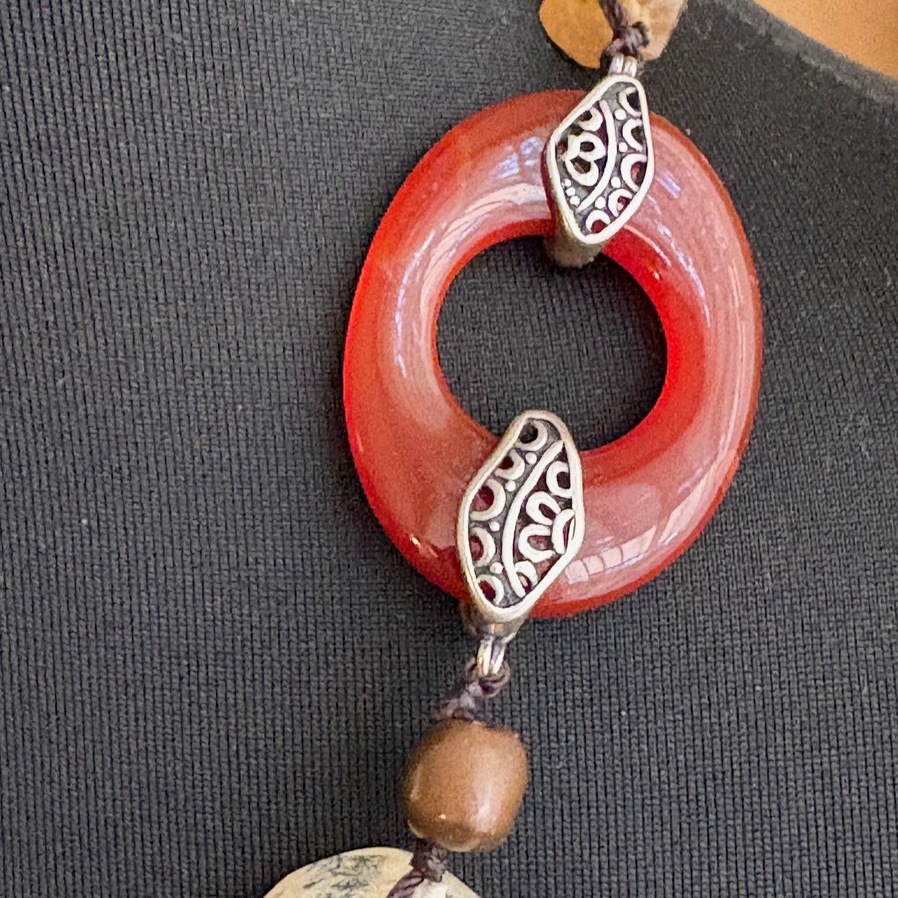 Other Silpada Sterling Silver Copper Red Agate HEATWAVE Necklace Size ONE SIZE - 5 Thumbnail