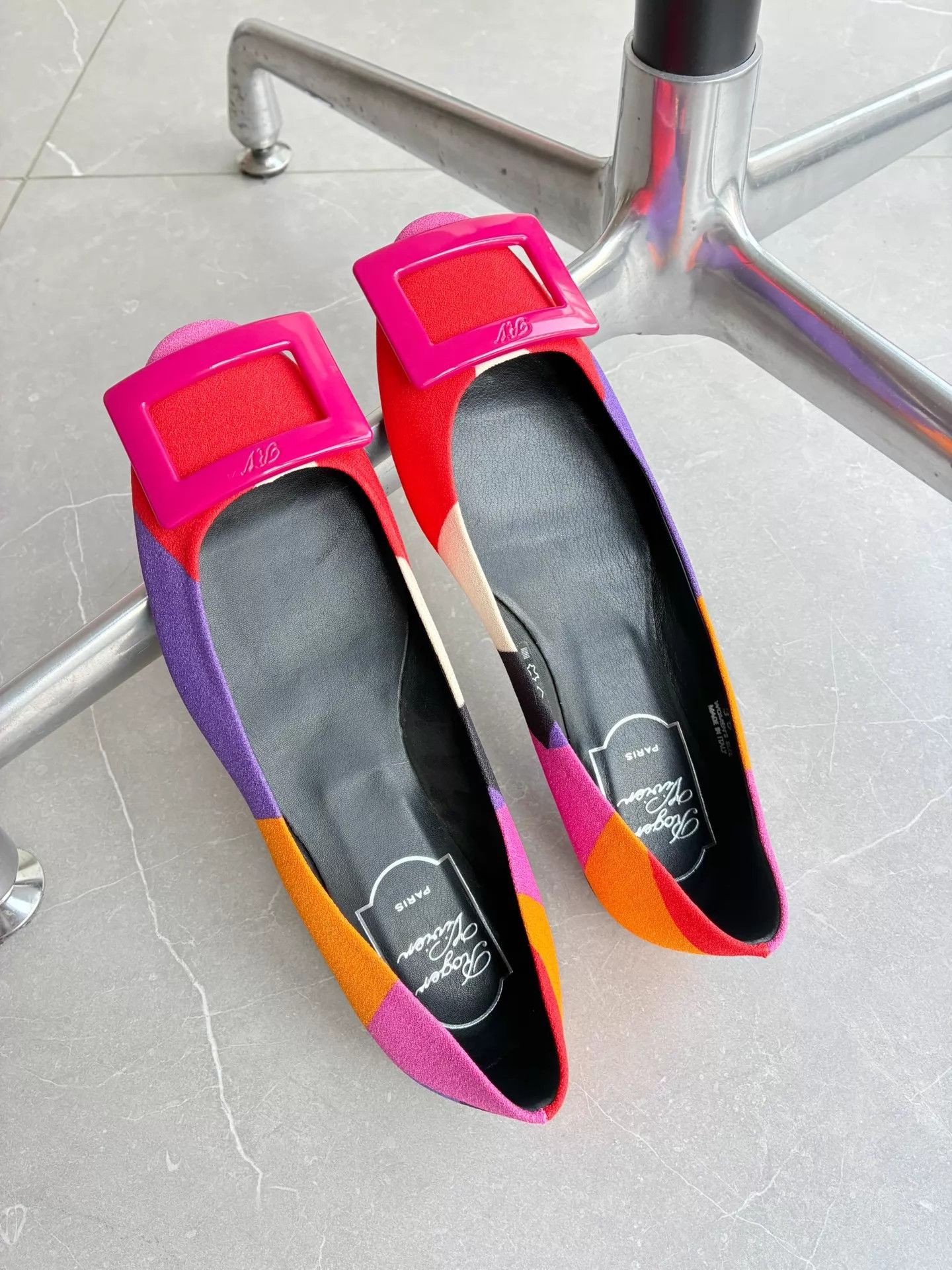 Roger Vivier Roger Vivier Color - Blocked Square Buckle Flats 36 Size US 5.5 / IT 35.5 - 3 Thumbnail