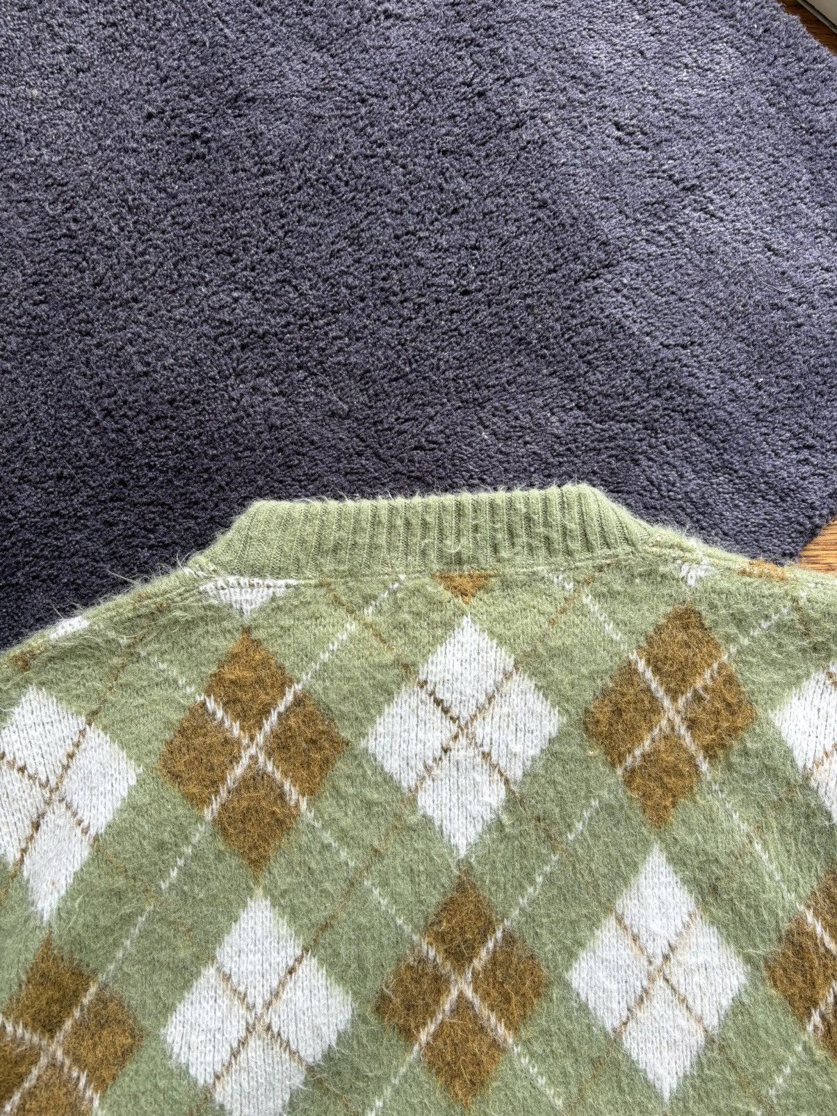 Japanese Brand × Vintage 1960s Argyle Sweater True Vintage Mohair Shag ACNE Crewneck Size US M / EU 48-50 / 2 - 12 Thumbnail