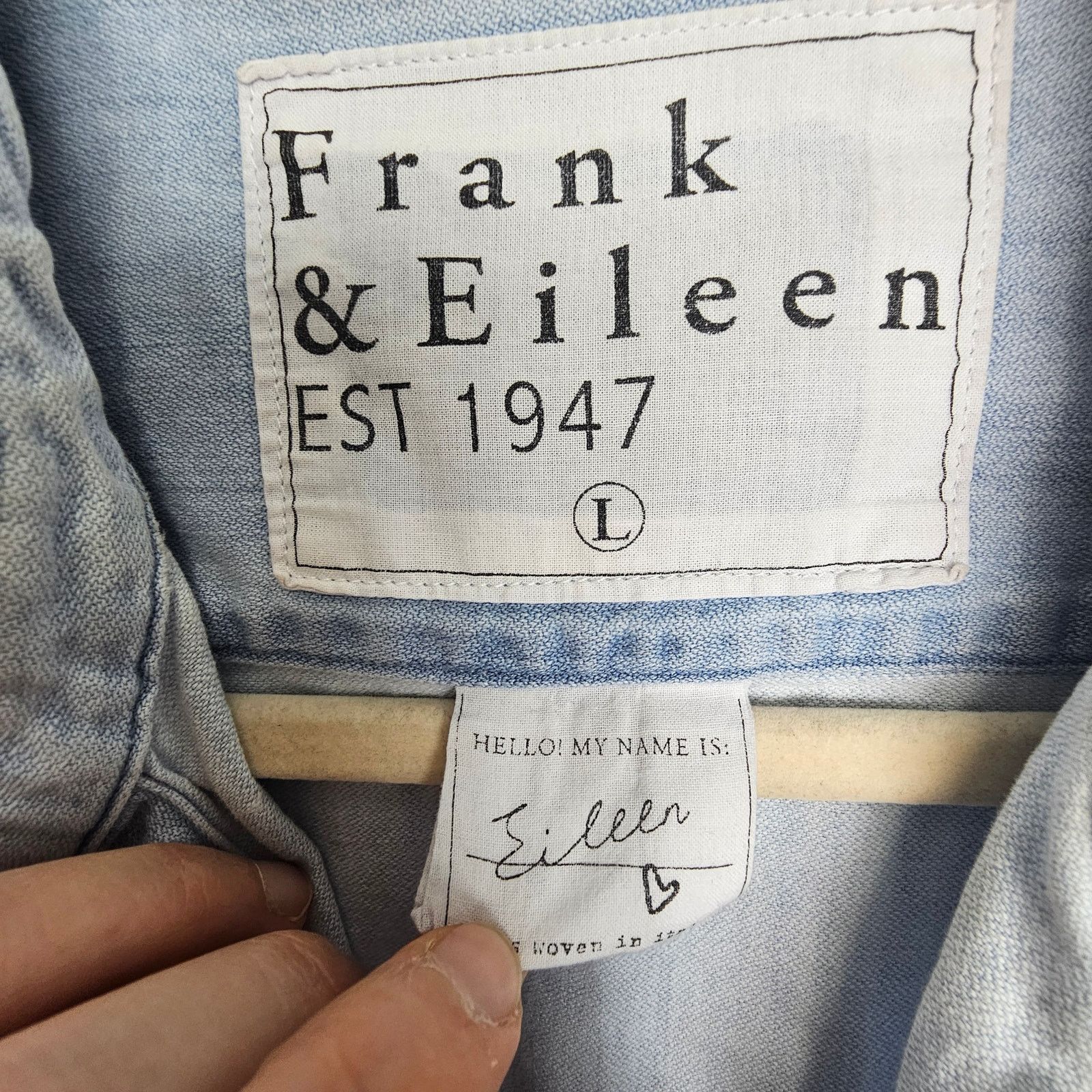 Frank & Eileen Frank & Eileen Denim Shirt Button Front Long Sleeve Blouse L Size L / US 10 / IT 46 - 7 Thumbnail