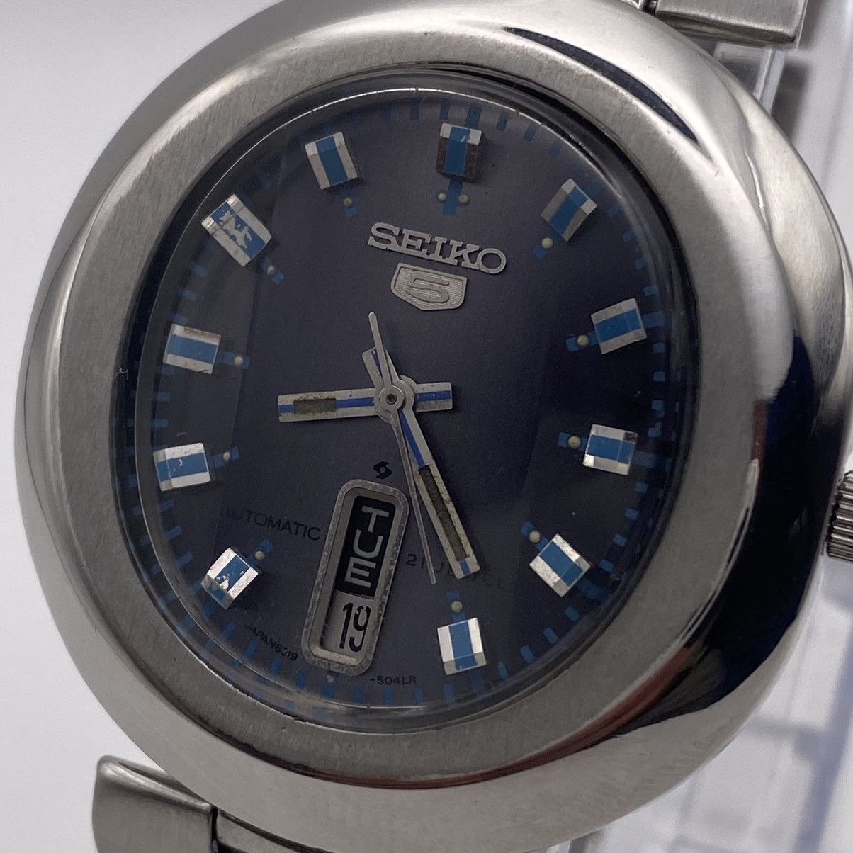 Seiko Seiko 5 Automatic 6319 Blue Dial Vintage Men’s Wristwatch Size 40 - 4 Thumbnail