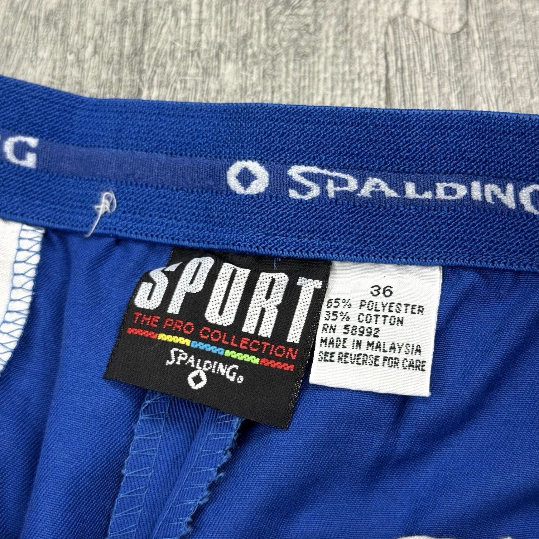 Spalding VINTAGE SPALDING PRO COACHES GYM SHORTS TENNIS BLUE HIGH CUT 3" 36 Size US 36 / EU 52 - 6 Thumbnail