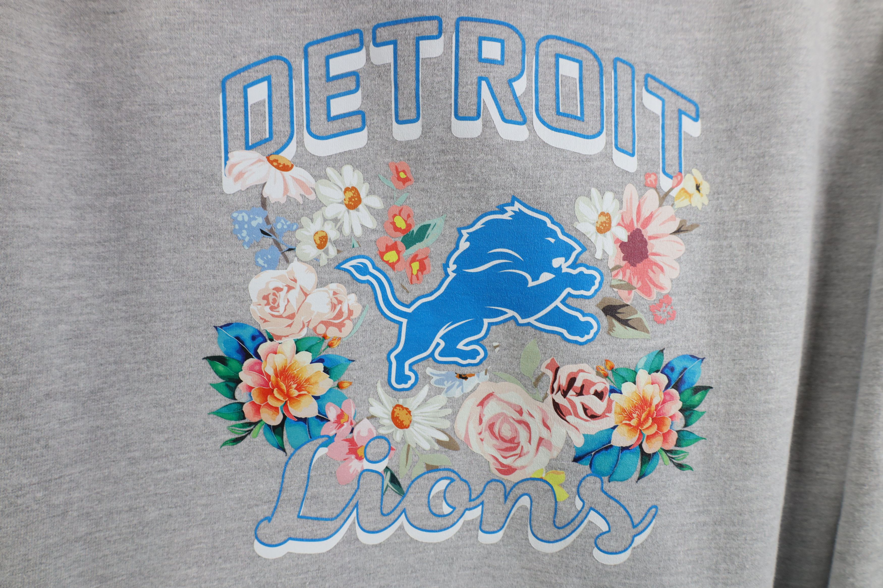 Vintage Y2K Spell Lions Football Flower Hoodie Sweatshirt Gray Size S / US 4 / IT 40 - 4 Thumbnail