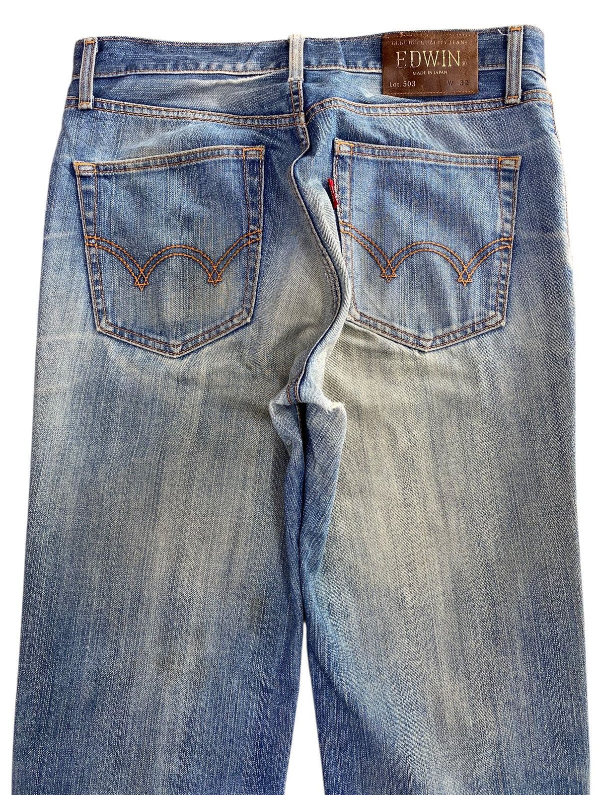 Edwin Edwin Whiskers Faded Wash Style Light Jeans Size US 32 / EU 48 - 4 Thumbnail