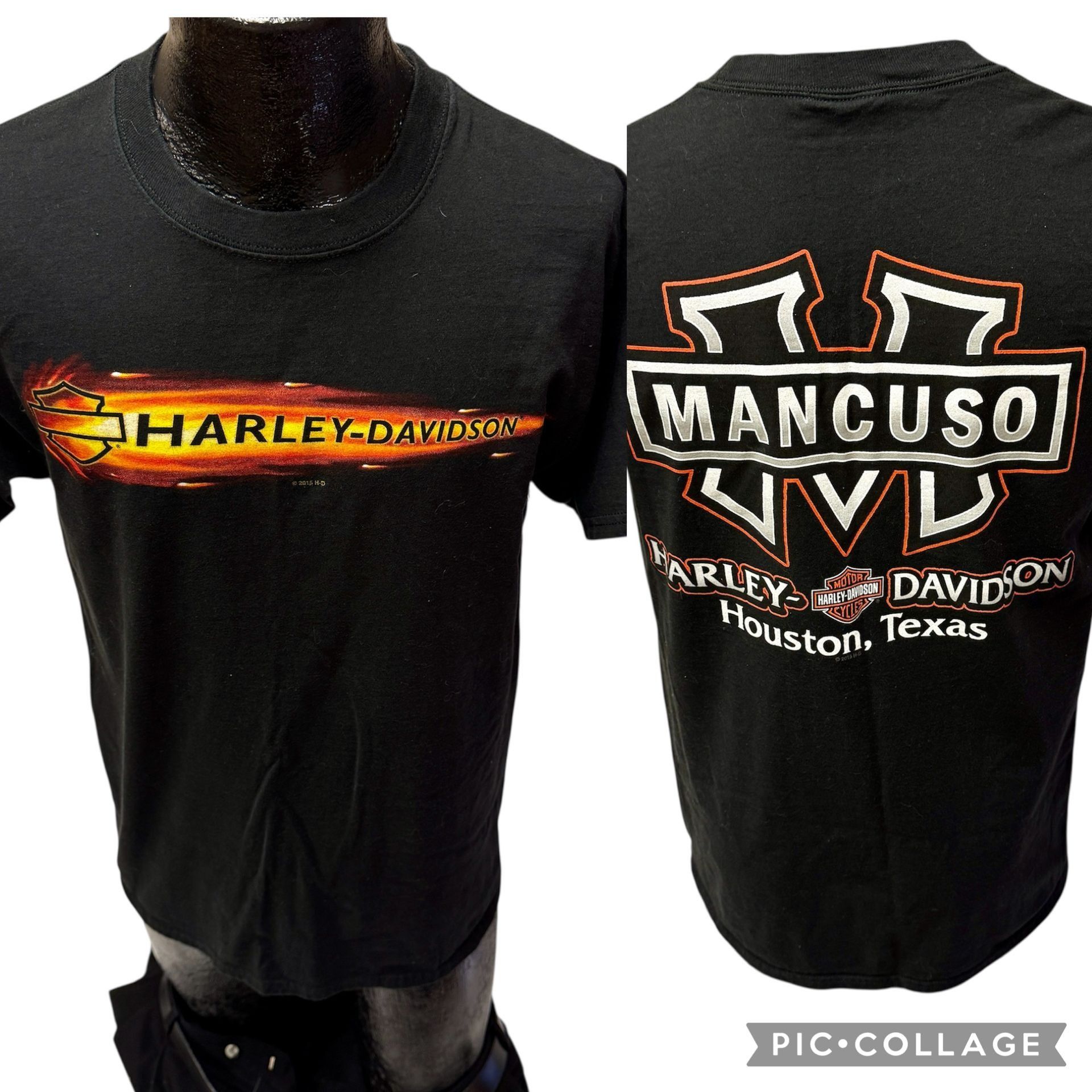 Harley Davidson Mancuso HOUSTON TEXAS Motorcycle Biker Shirt