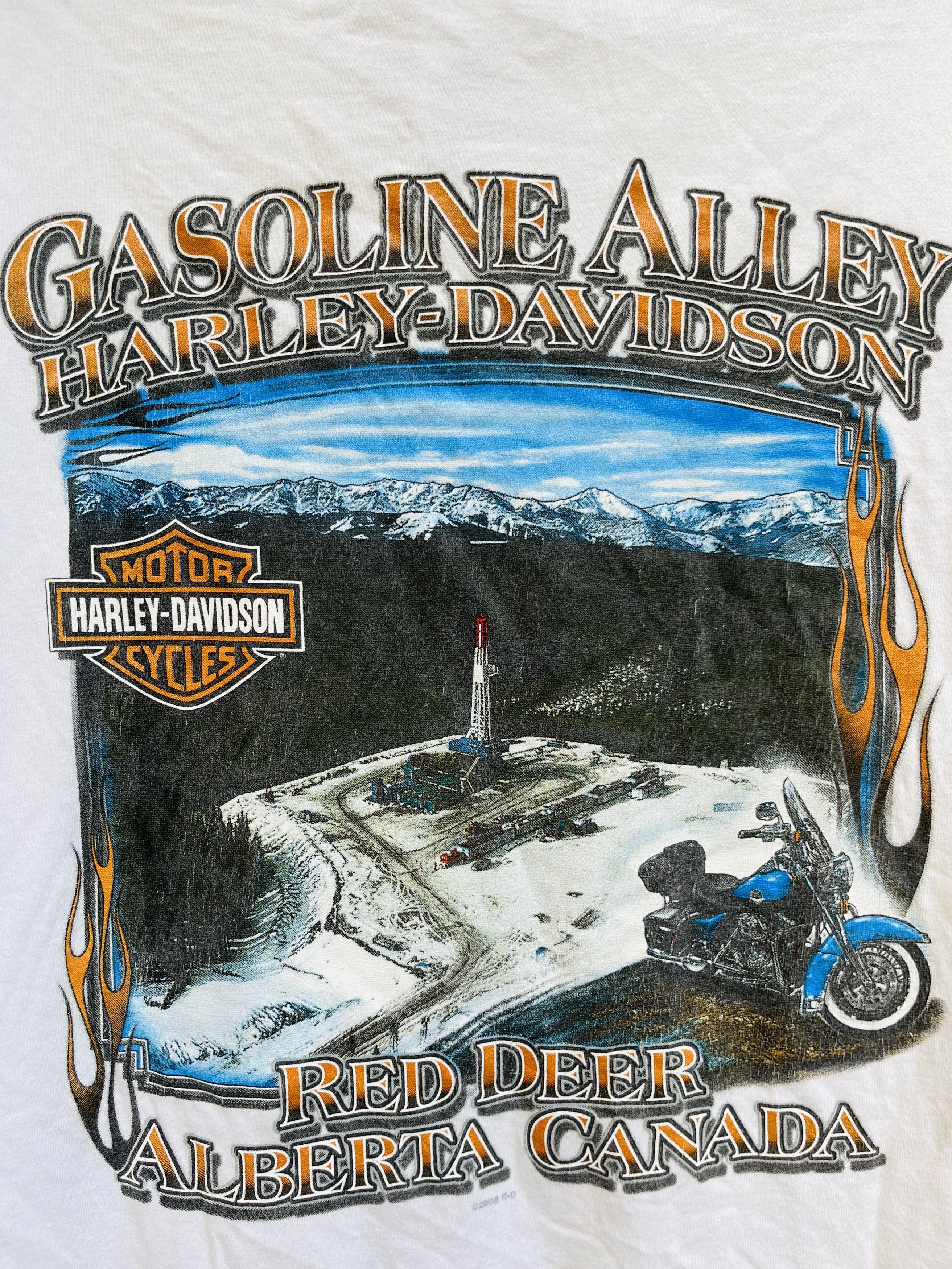 Harley Davidson × Vintage Vtg Harley Davidson Motorcycle Gasoline Alley Fashion Style Size US XXL / EU 58 / 5 - 4 Thumbnail