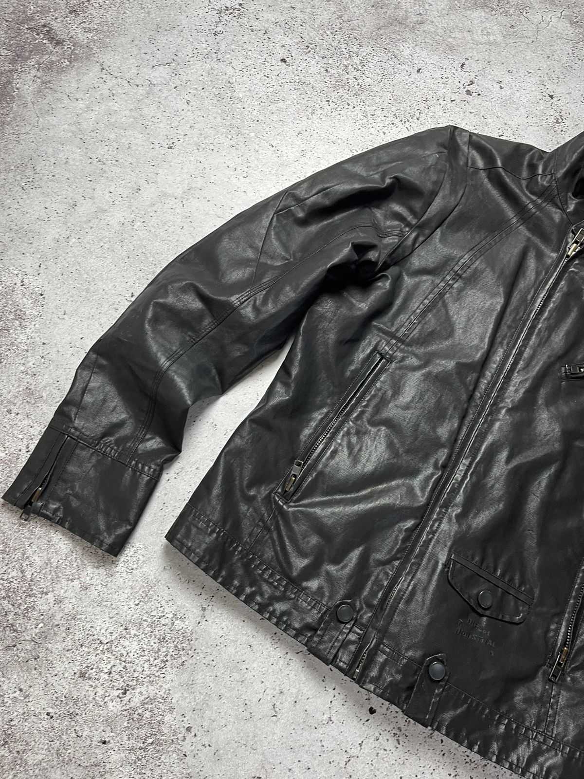 Diesel 🦅Vintage Diesel Leather Jacket Denim Jacket y2k Style Size US XL / EU 56 / 4 - 4 Thumbnail