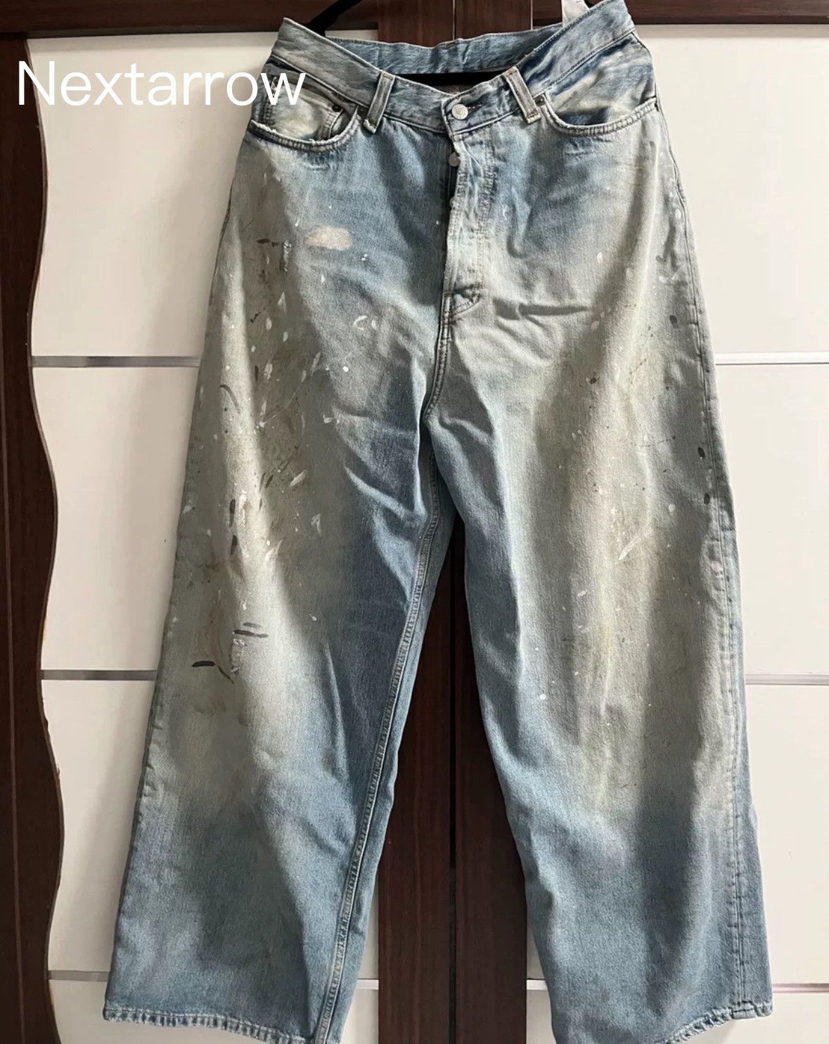 Acne Studios Acne studios Blue old printed jeans 2412-Nextarrow Size US 36 / EU 52 - 1 Thumbnail