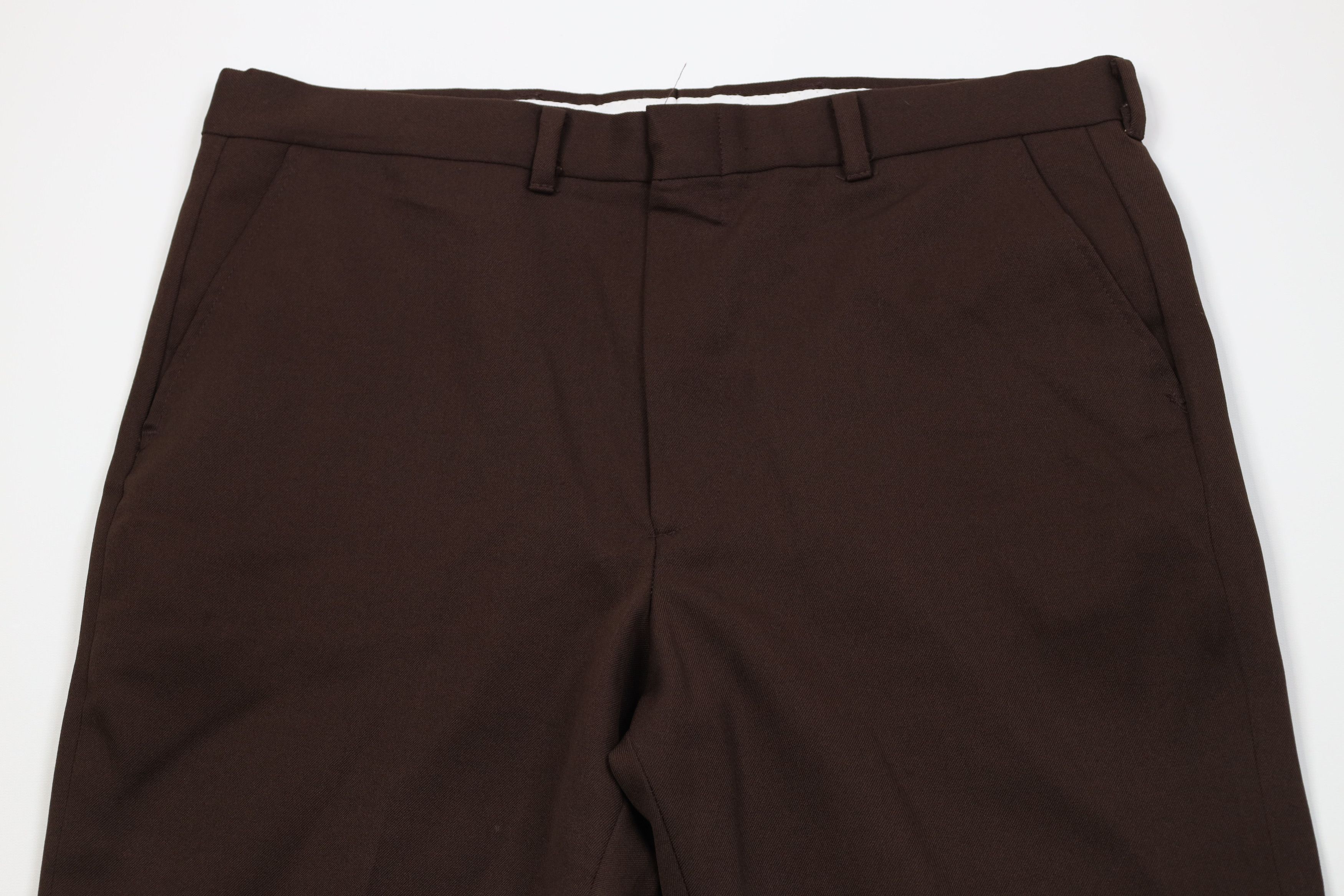 Vintage Vintage 70s Streetwear Flared Wide Leg Chino Pants Brown USA Size US 38 / EU 54 - 2 Thumbnail
