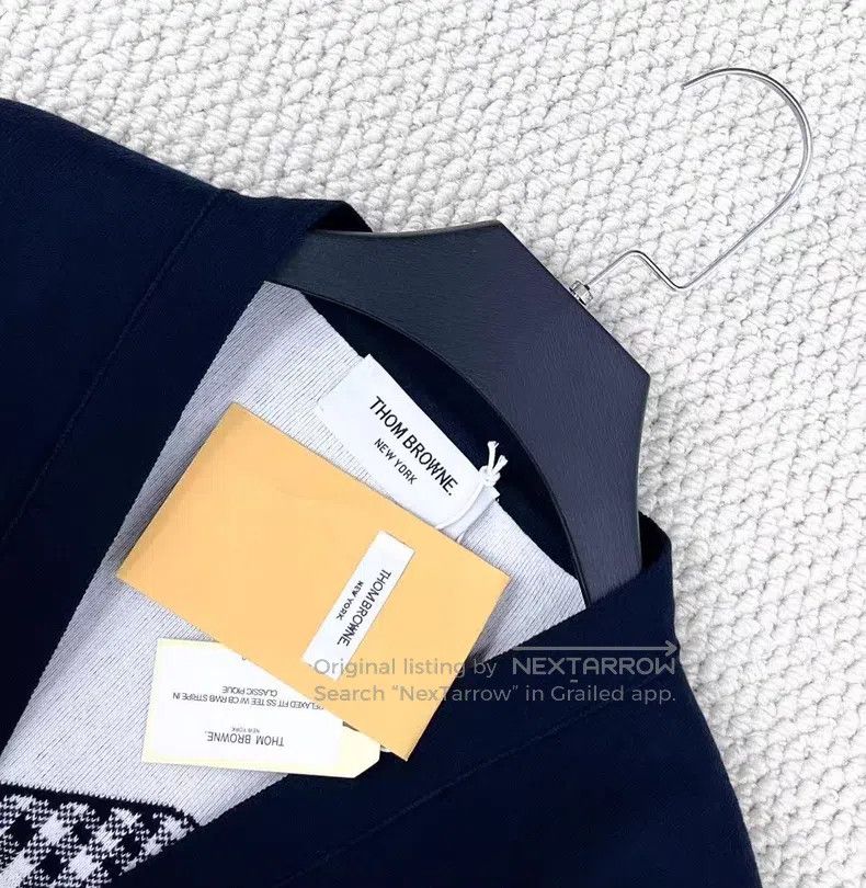 Thom Browne Thom Browne Navy Knit Cardigan Jacket Size US M / EU 48-50 / 2 - 3 Thumbnail