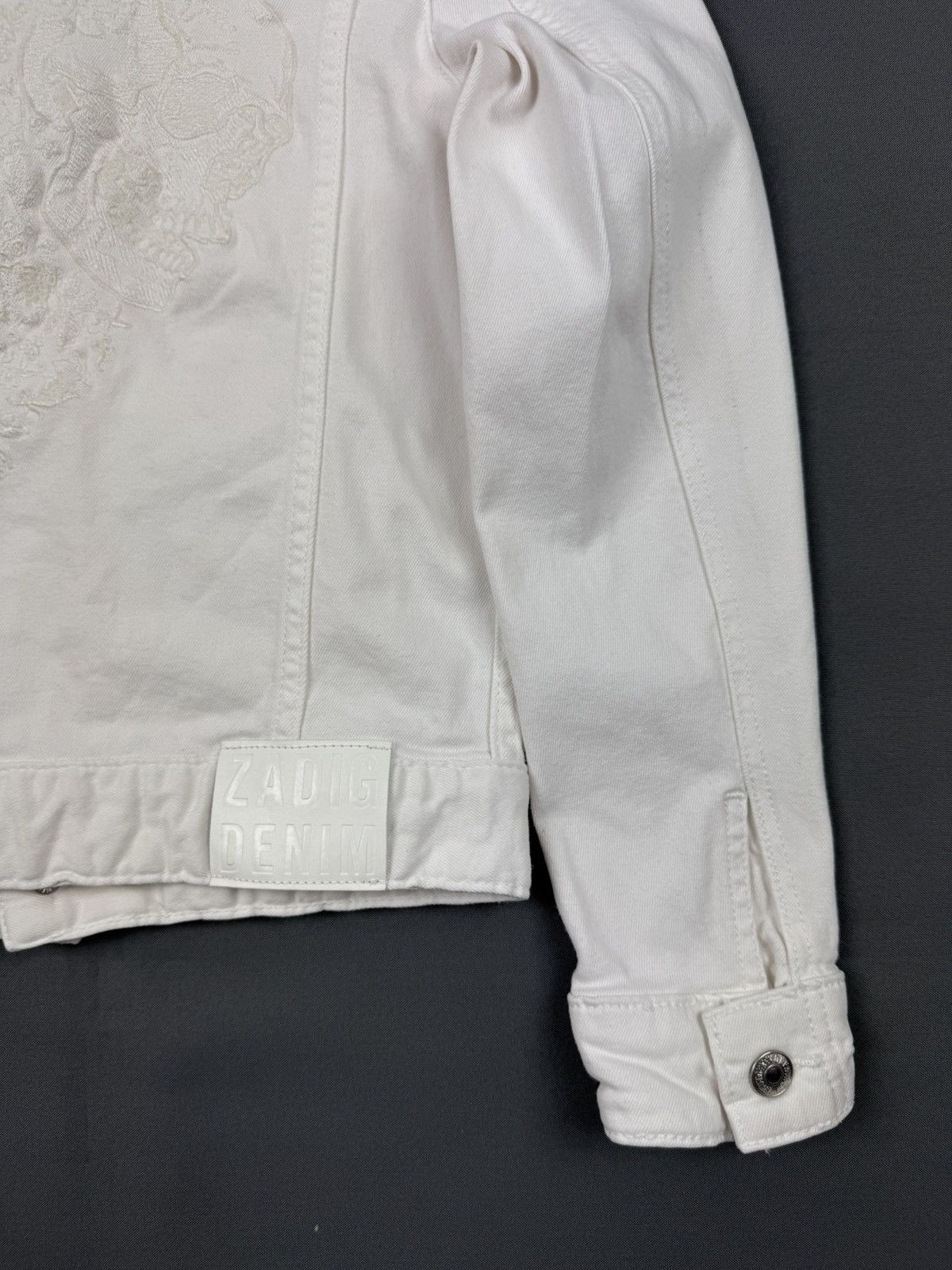 Zadig & Voltaire NWT Zadig&Voltaire Kiomy Skull Denim Women’s Jacket Size XS / US 0-2 / IT 36-38 - 12 Thumbnail