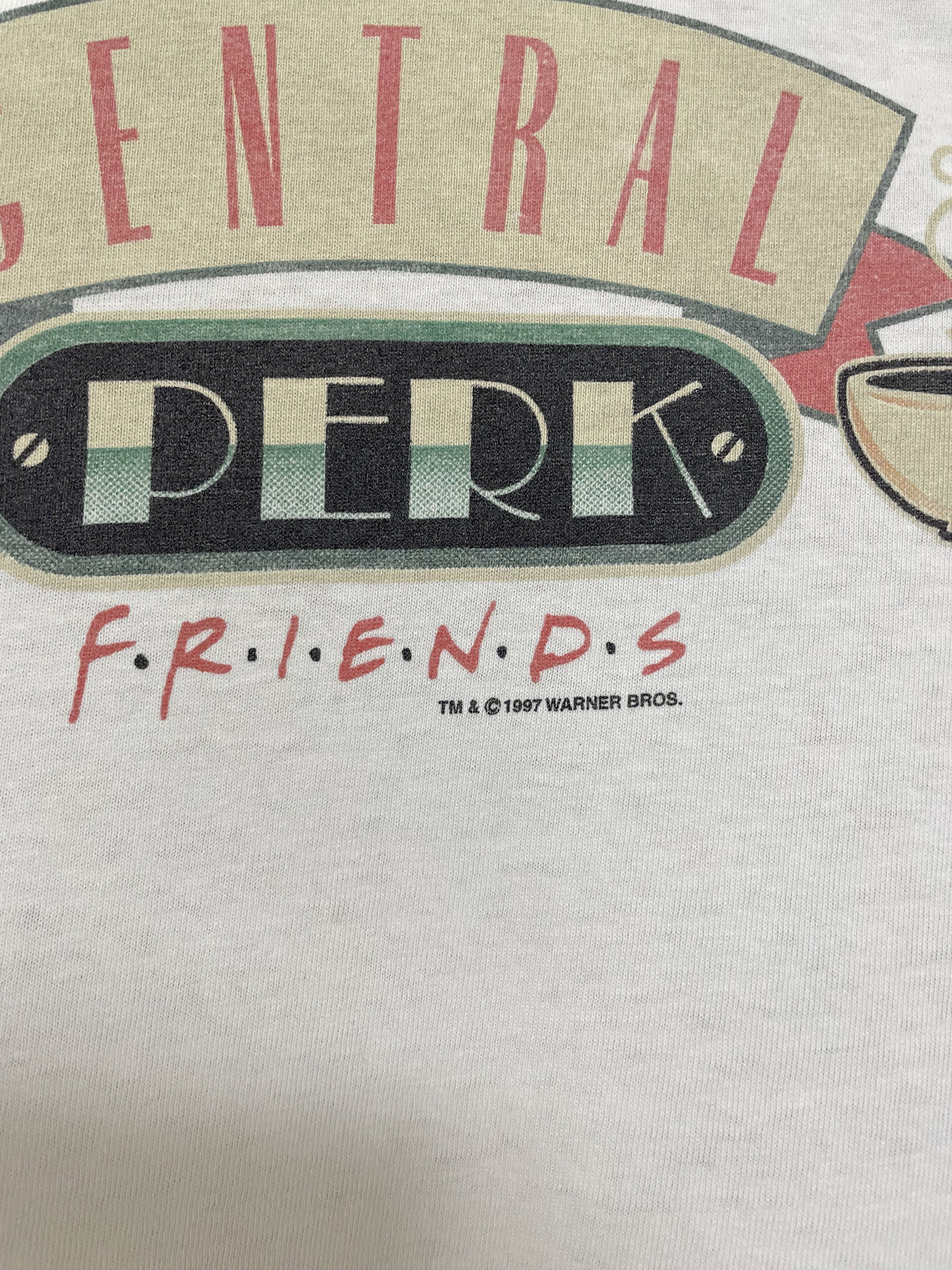 Warner Bros FRIENDS Central Perk 1997 Vintage T-Shirt Tee Rare 90s VTG Size US XL / EU 56 / 4 - 8 Thumbnail