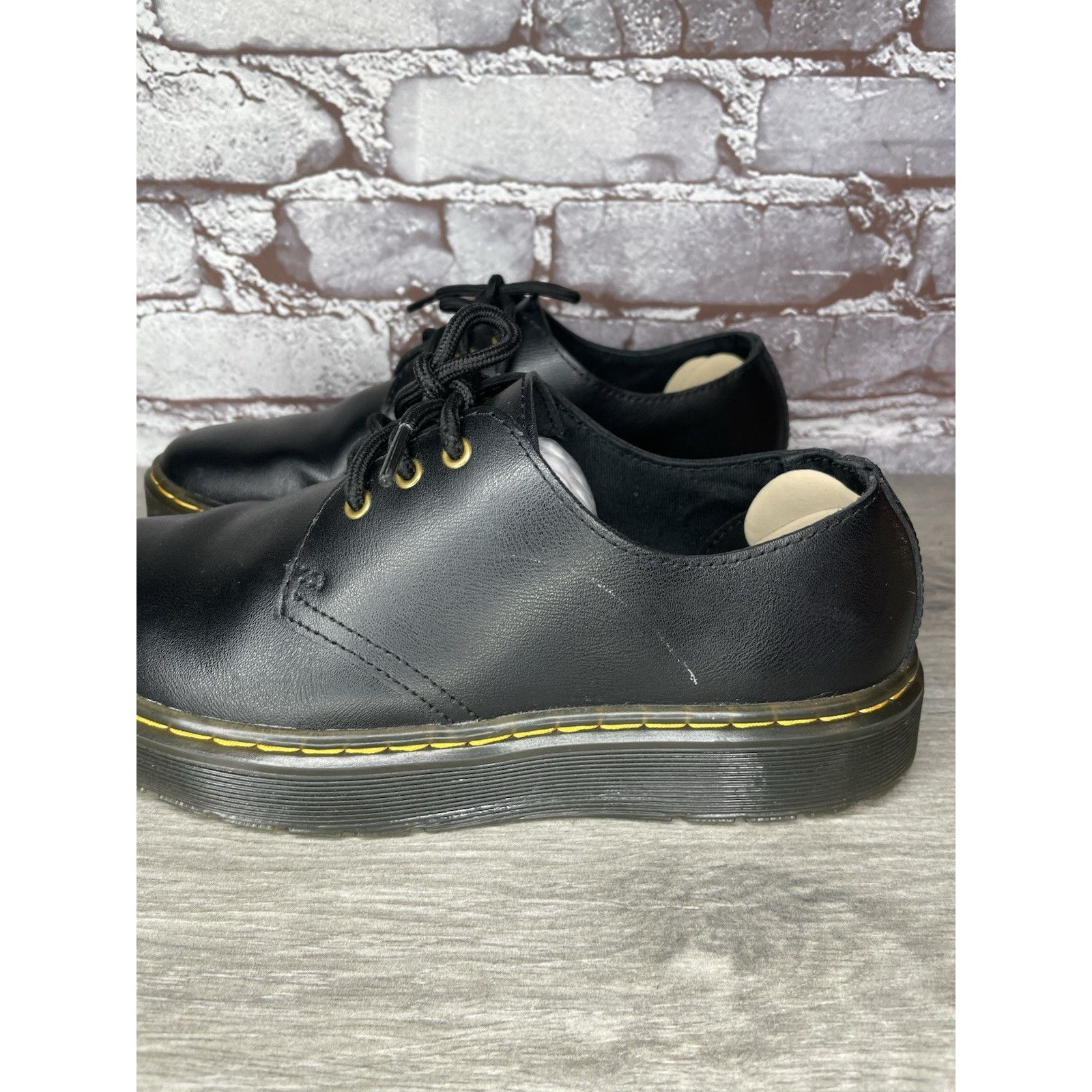 Dr. Martens DR MARTENS Air Wair ZAVALALO Unisex Black Leather Shoes Wome Size US 7 / IT 37 - 14 Thumbnail