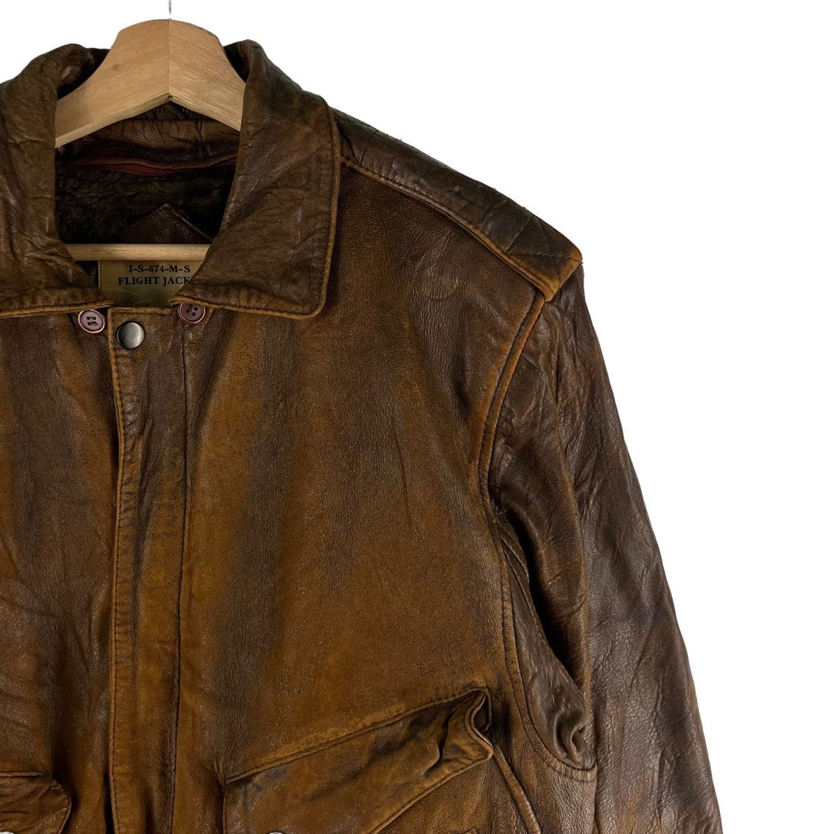 Vintage 🔥VTG GENUINE LEATHER JACKET FLIGHT RIOT RIOT BONDAGE Size US M / EU 48-50 / 2 - 4 Thumbnail