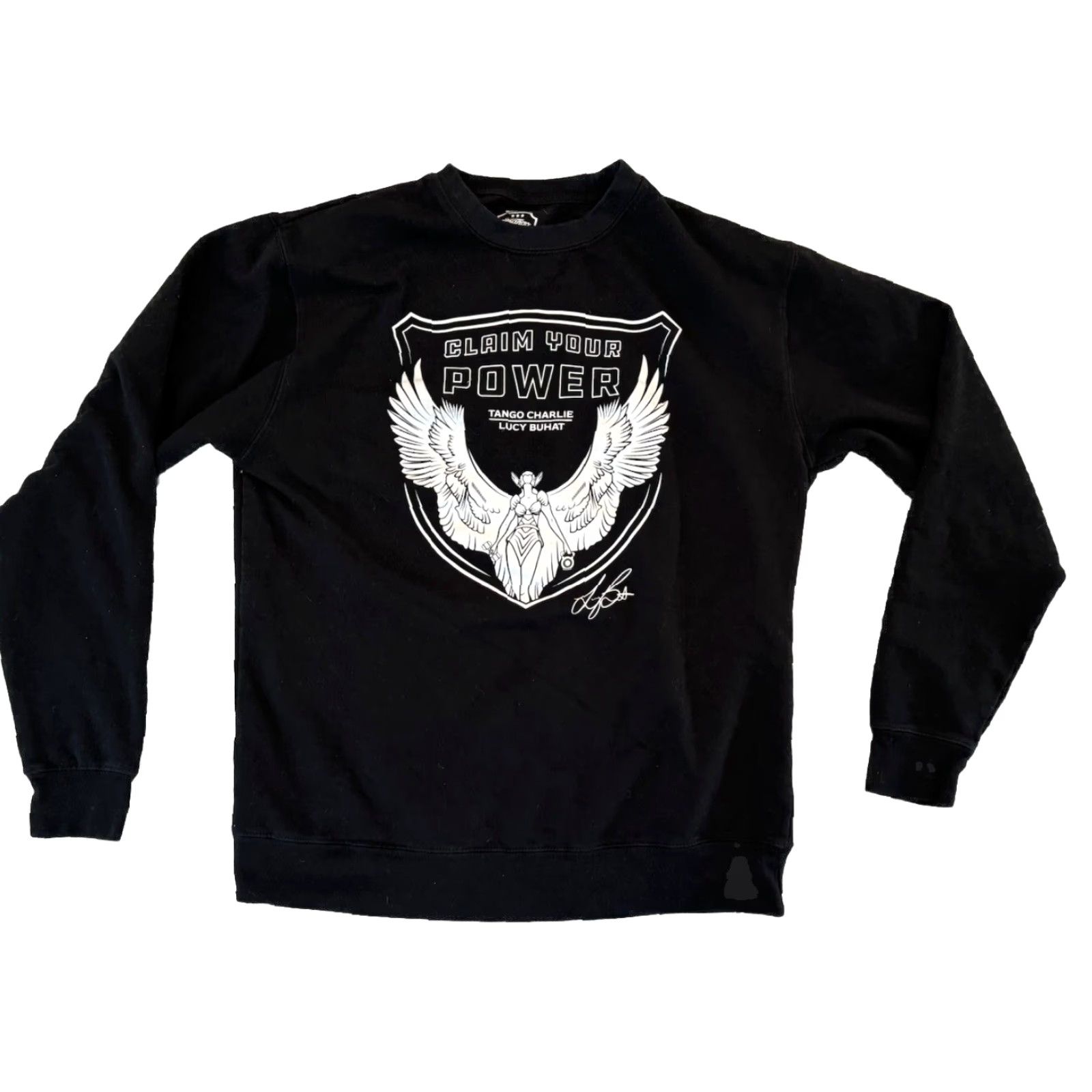 Vintage VINTAGE Tango Charlie Lucy Buhat Sweatshirt Claim Your Power Crewneck Adult Large Black Unisex Mens Womens Size US L / EU 52-54 / 3 - 2 Thumbnail