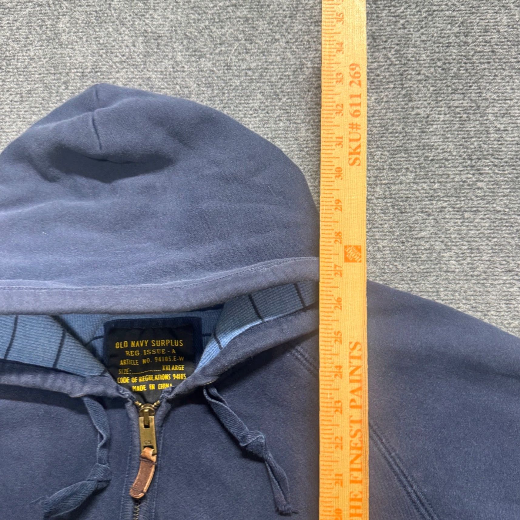 Old Navy VINTAGE Old Navy Jacket 2XL Blue Mens Full Zip Thermal Lined Cotton Windbreaker Stained Surplus Distressed 2XLT Adult Mens Size US XXL / EU 58 / 5 - 6 Thumbnail