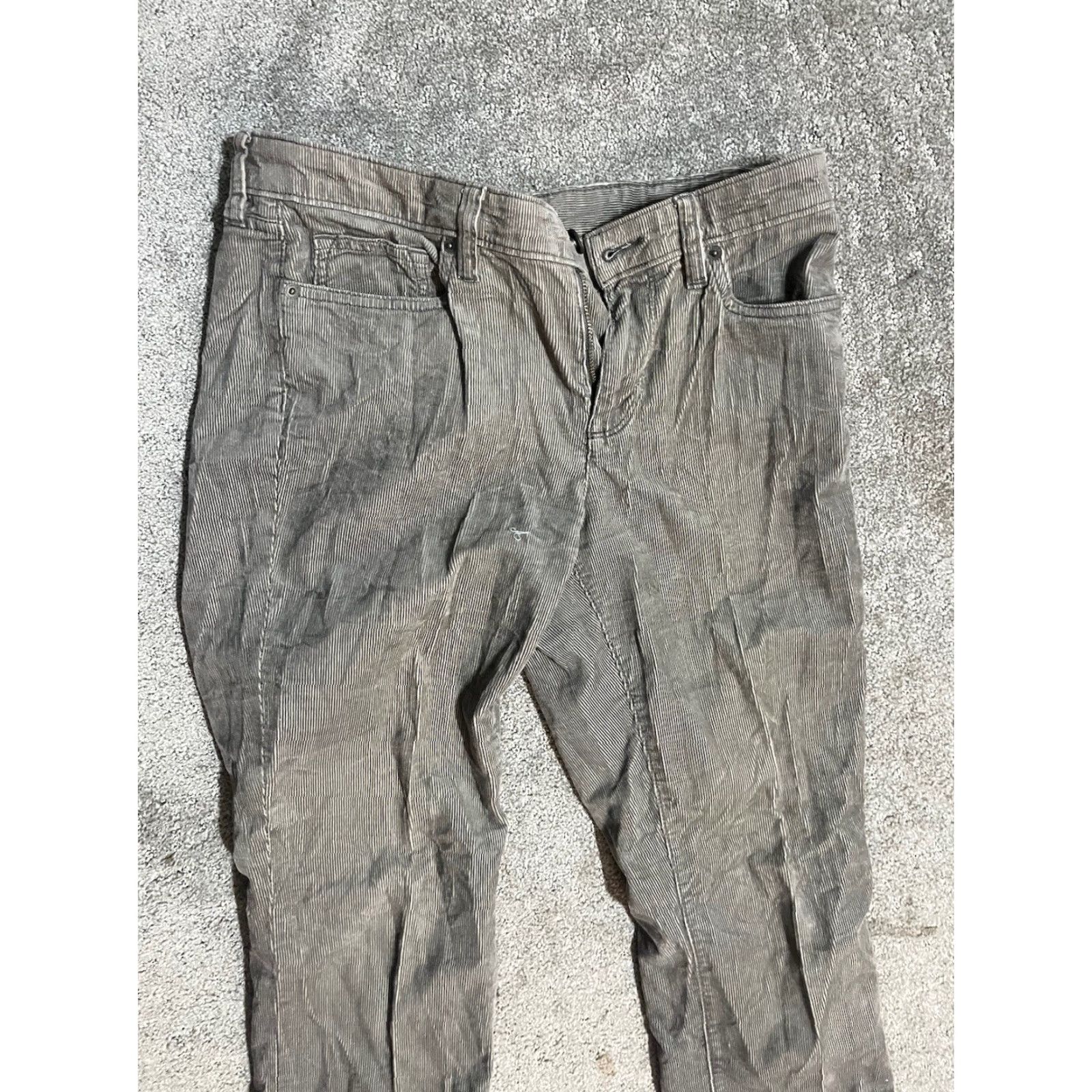 Lands' End Lands' End Corduroy Pants Womens Gray 6P Petite Straight Mid Rise Jeans EUC Stretch Size 28" / US 6 / IT 42 - 4 Thumbnail