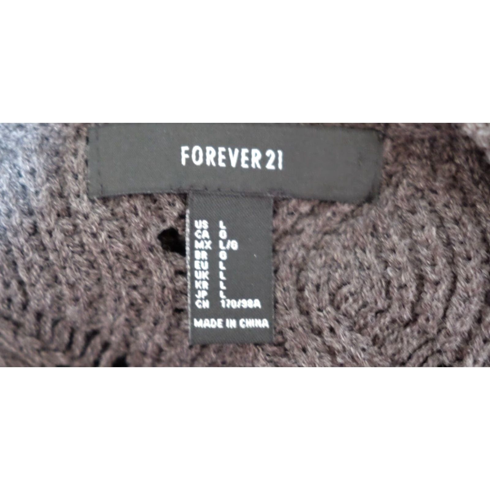Forever 21 FOREVER 21 Dark Gray Pullover Sweater Casual Women's L Size L / US 10 / IT 46 - 7 Thumbnail