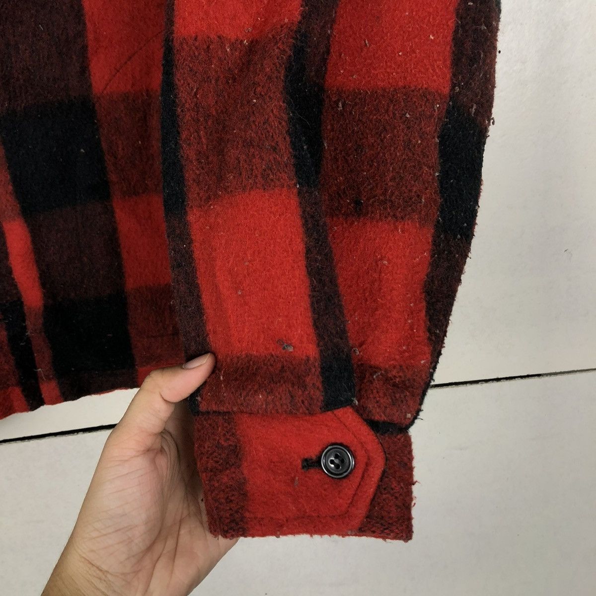Japanese Brand 🔥VINTAGE WOOL BUTTON BOMBER JACKET HOUSTON TARTAN DESIGN Size US M / EU 48-50 / 2 - 18 Thumbnail