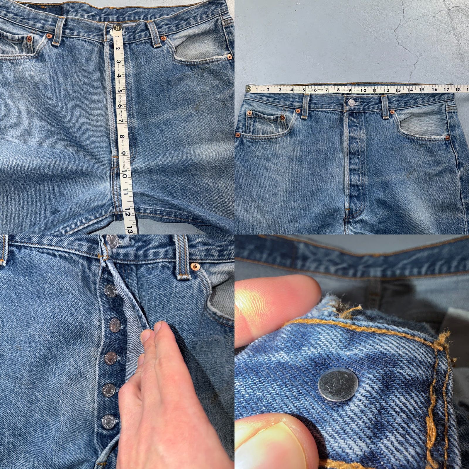 Levi's VINTAGE Levi's 501 Jeans Men 38 Regular Blue Light Wash 90s USA Straight 5-Pocket Denim Cotton Button Closure Size US 38 / EU 54 - 8 Thumbnail