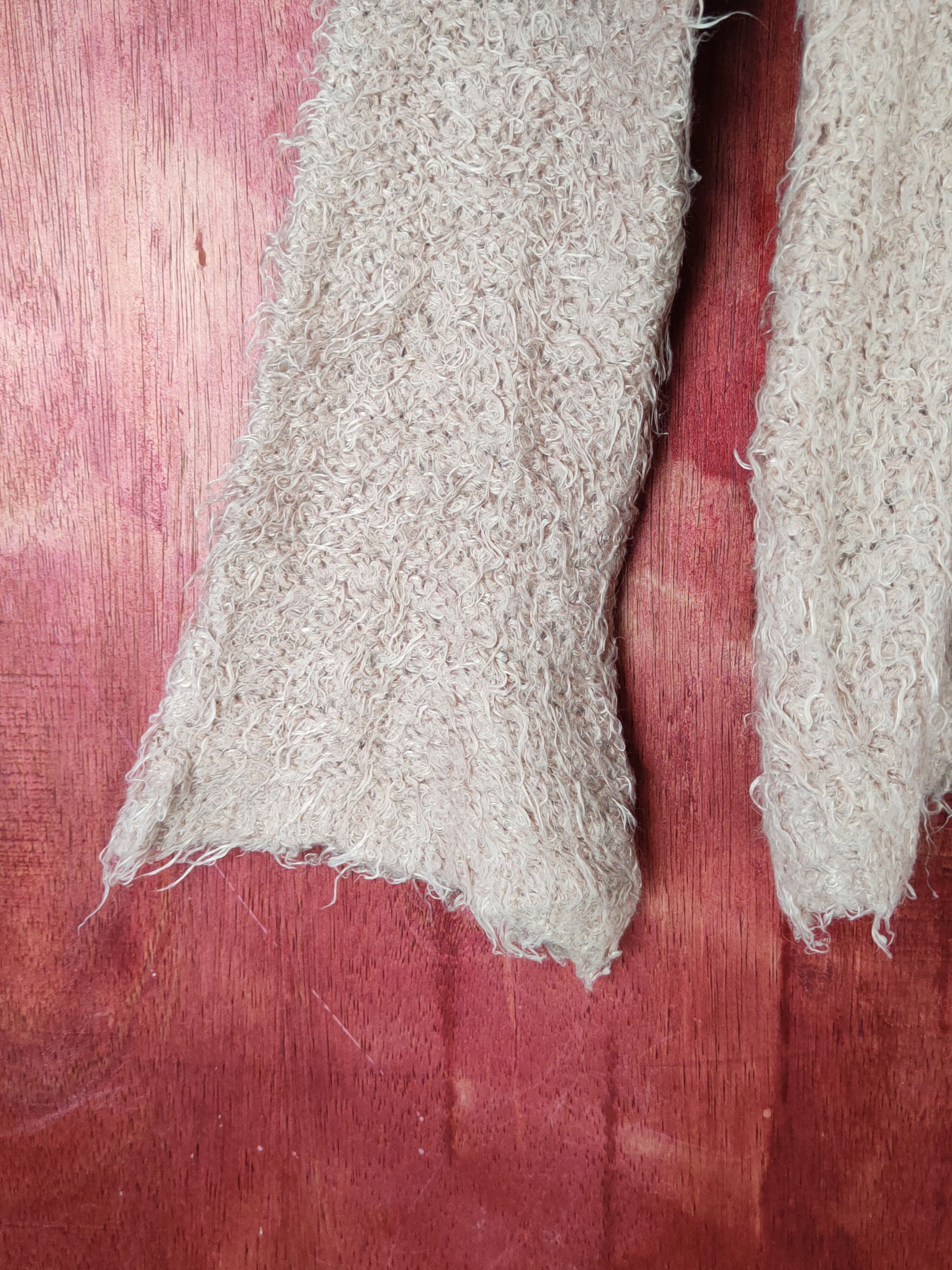Homespun Knitwear Africataro Peach Shag Shaggy Fur Mohair Knitwear #S1889 Size S / US 4 / IT 40 - 4 Thumbnail