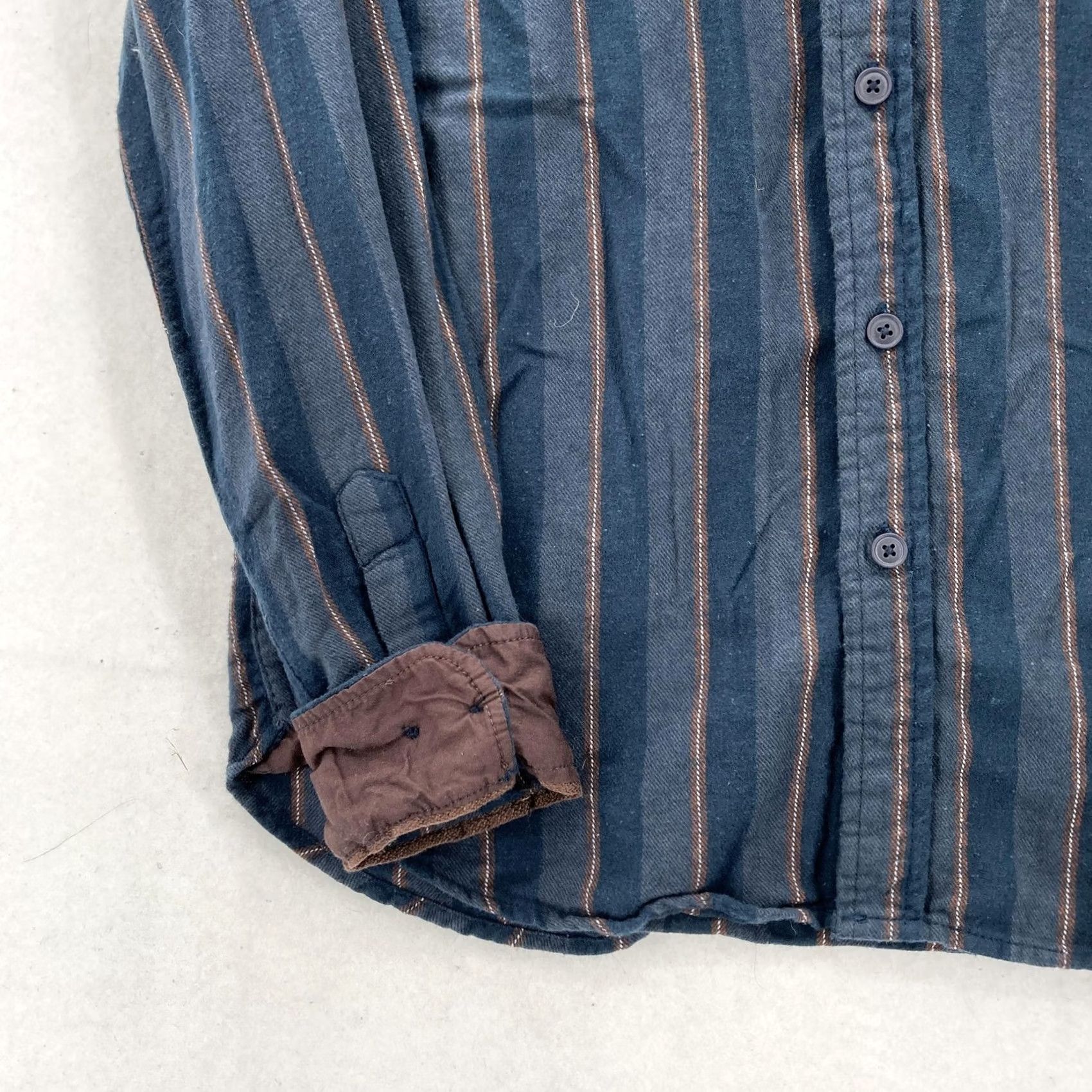 Denime Denim & Flower Ricky Singh Shirt Mens Small Blue Brown Striped Button Down Woven Size US S / EU 44-46 / 1 - 4 Thumbnail