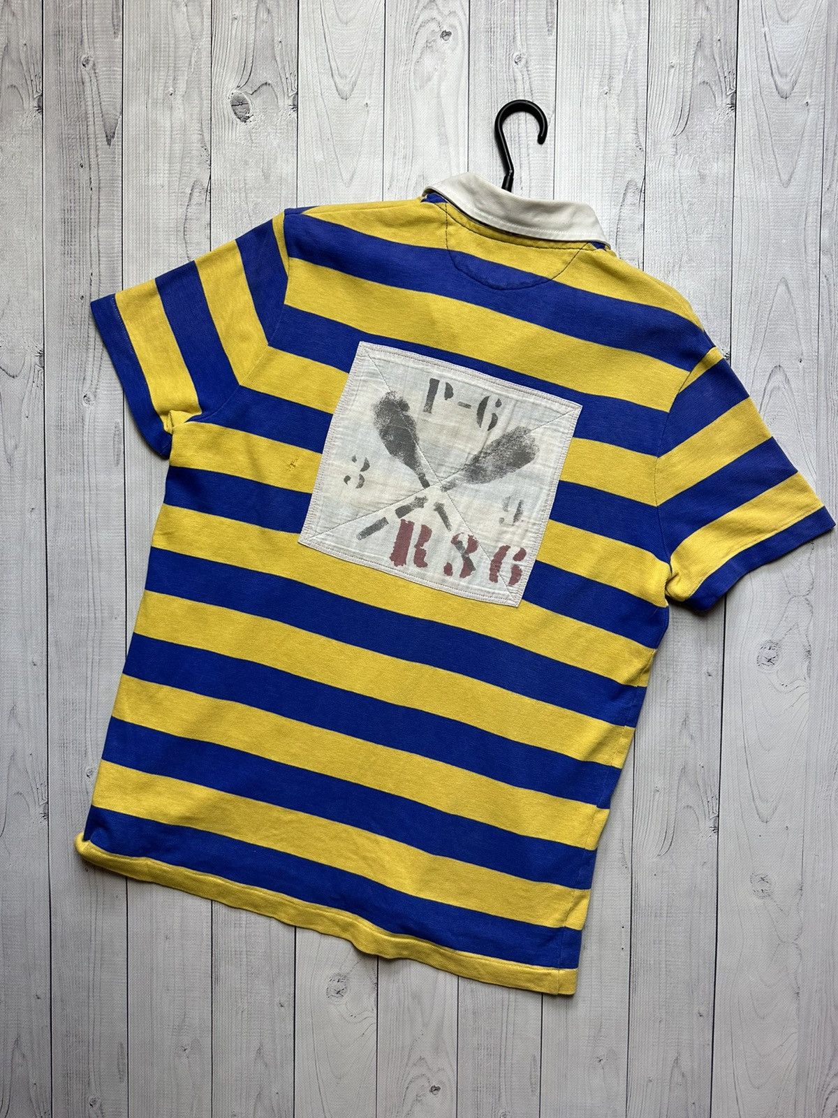 Polo Ralph Lauren × Vintage Vintage polo Ralph Lauren striped yellow size M logo rare Size US M / EU 48-50 / 2 - 2 Thumbnail