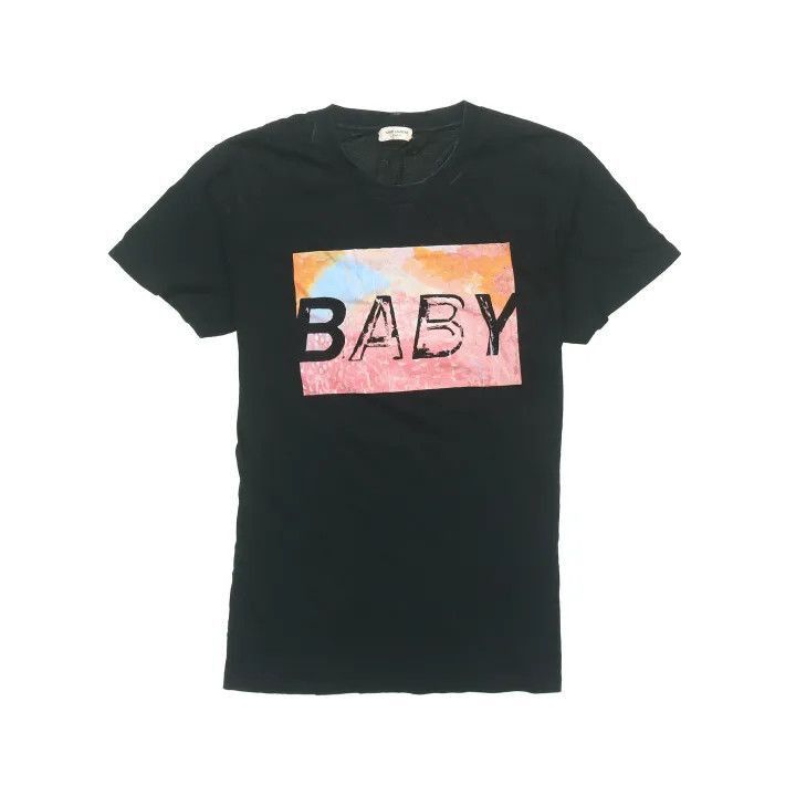 Saint Laurent Paris Yves Saint Laurent Black Graphic Short Sleeve T-Shirt-2507 Size US L / EU 52-54 / 3 - 7 Thumbnail