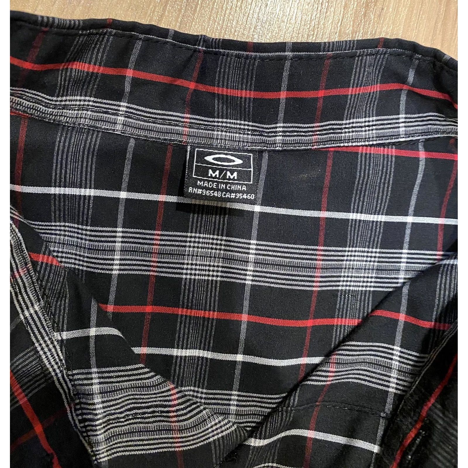 Oakley Oakley Mens Plaid Short Sleeve Button Up Shirt M Embroidered Red Black Multicolor Mens Size US M / EU 48-50 / 2 - 7 Thumbnail