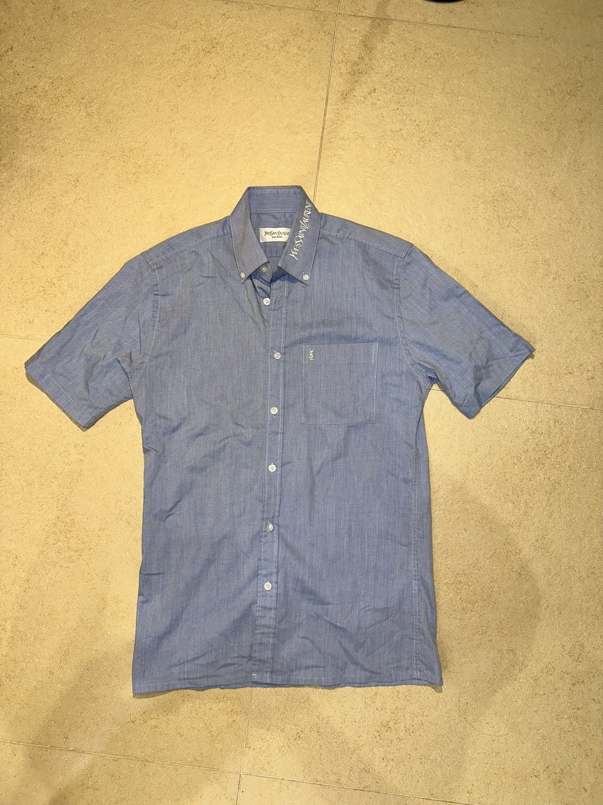 Yves Saint Laurent Vintage Yves Saint Laurent shirt light blue striped fabric. Size US S / EU 44-46 / 1 - 2 Thumbnail
