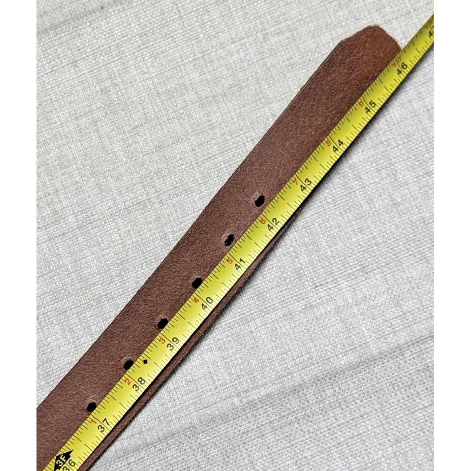 Vintage VINTAGE handcrafted belt Western Men 40 Cowboy brown leather full grain cowhide 1-1/2" width Size 40 - 8 Thumbnail