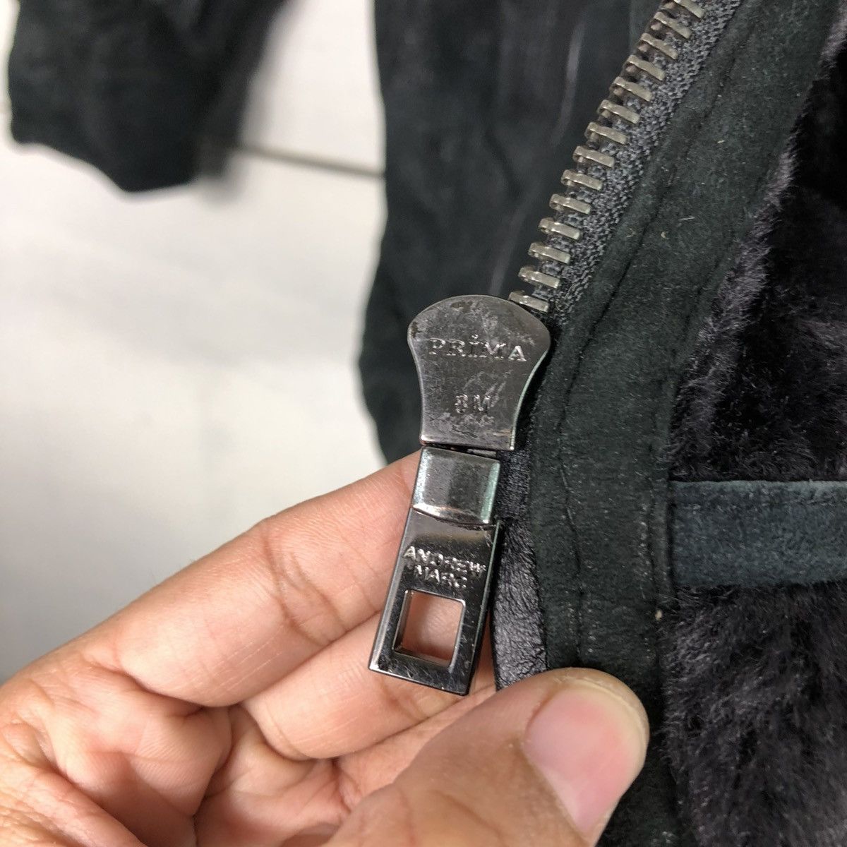 Andrew Marc 🔥VINTAGE LEATHER JACKET ANDREW MARC LAMB FUR BLANKET Size US XXL / EU 58 / 5 - 17 Thumbnail