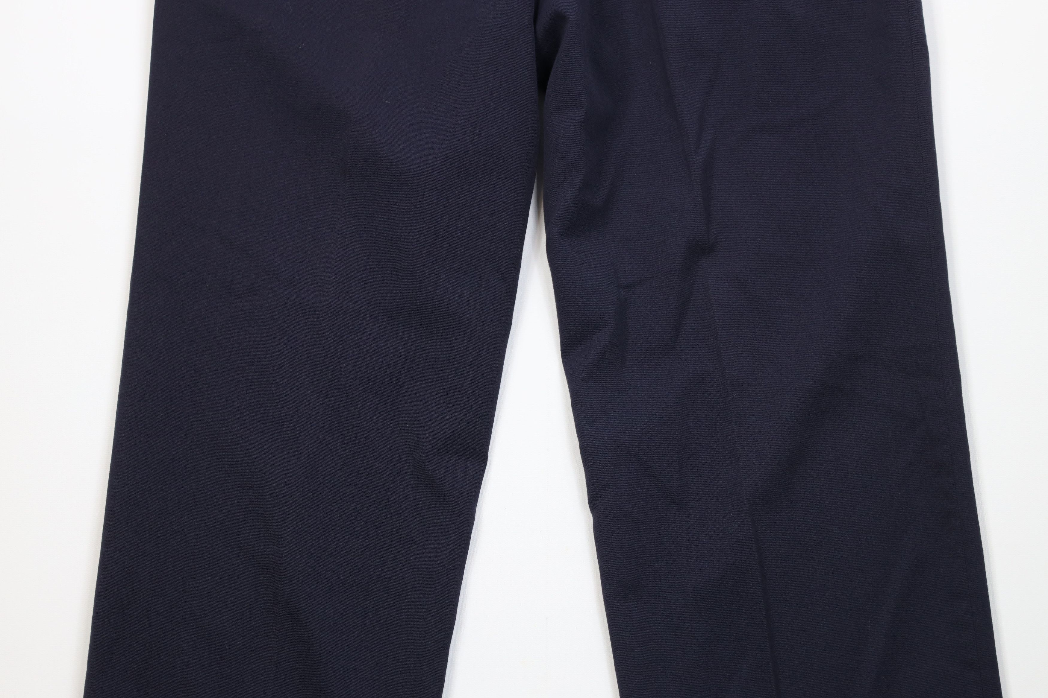 Vintage Vintage 90s Gabardine Knit Wide Leg Chino Pants Navy Blue Size US 32 / EU 48 - 12 Thumbnail