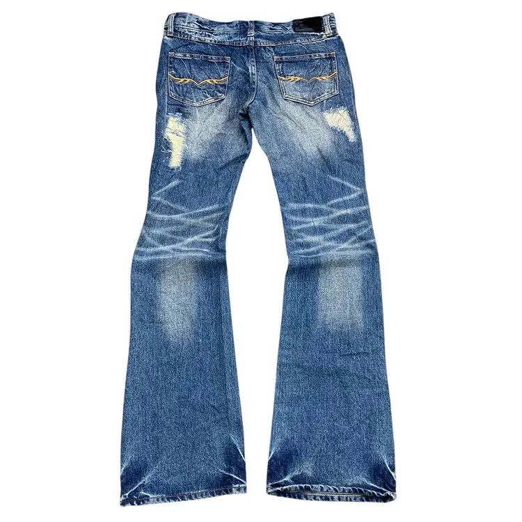 GOSTAR DE FUGA Gostar De Fuga Distressed Flared Denim Size US 33 - 7 Thumbnail