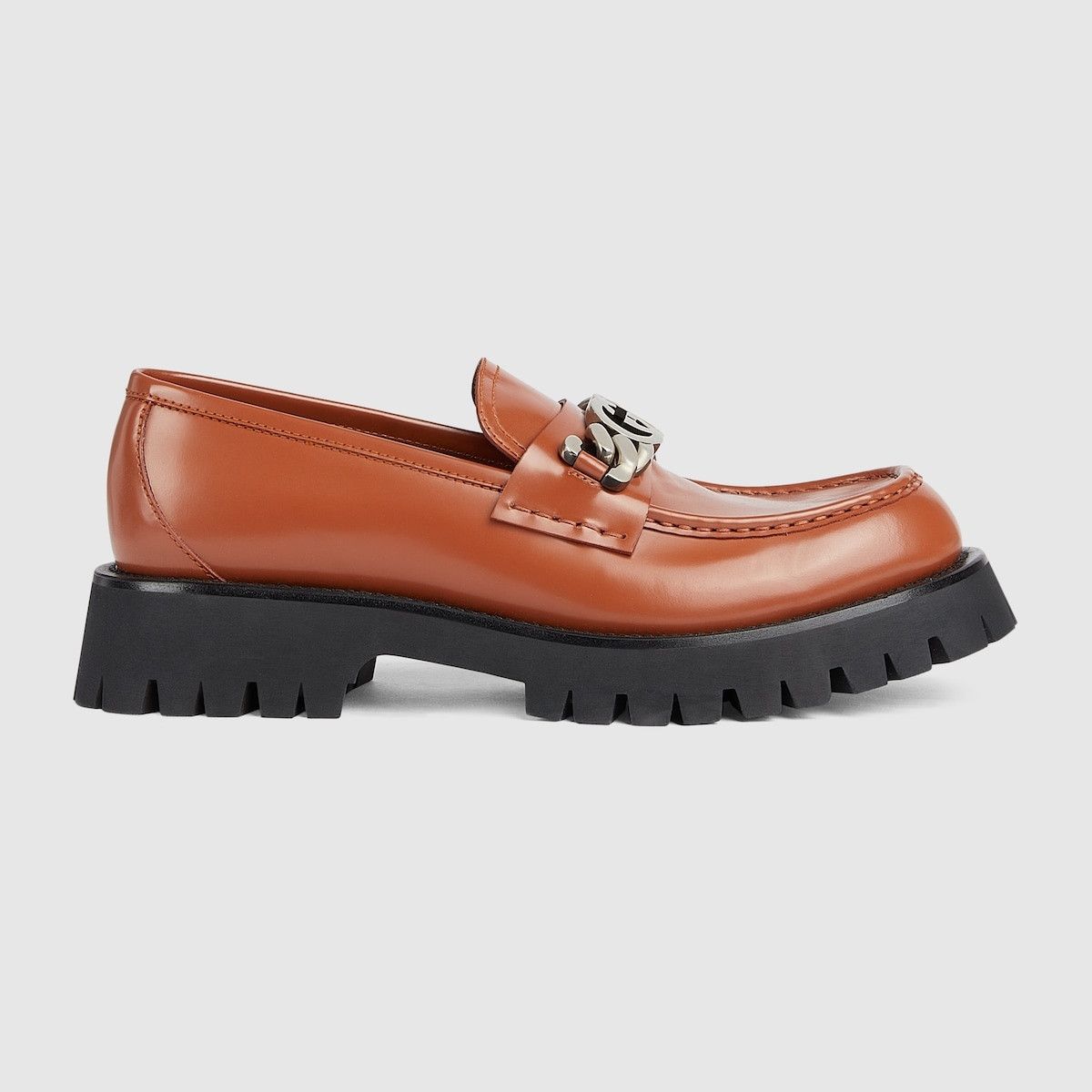 Gucci o1s1wg110125 Loafers with Interlocking G in Brown Size US 11 / EU 44 - 9 Thumbnail