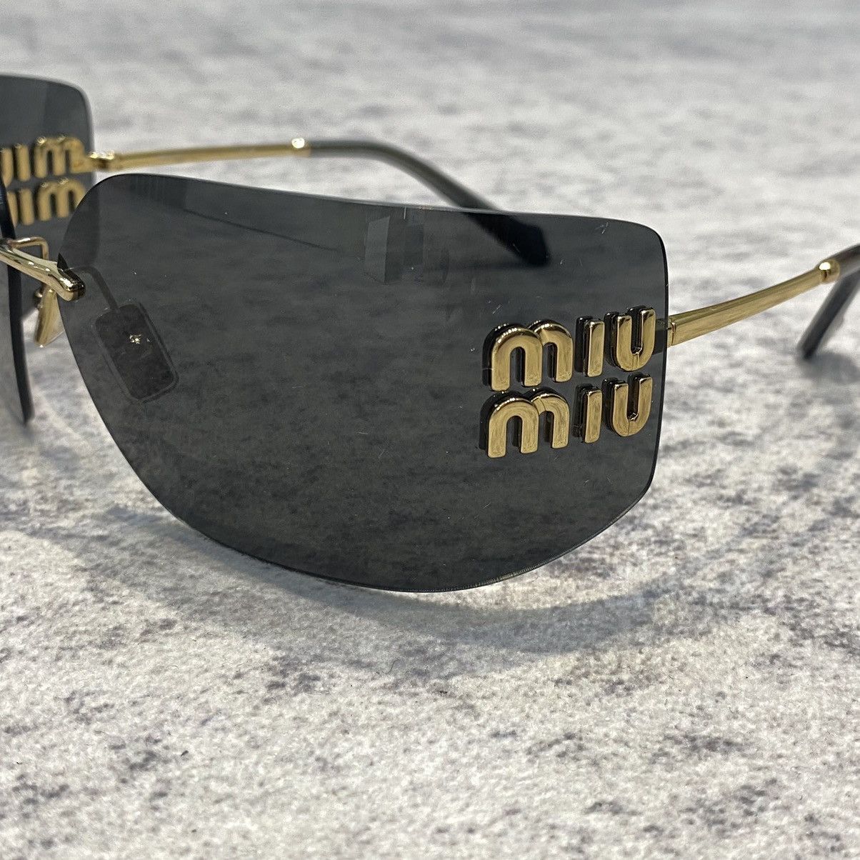 Miu Miu MIU MIU MU 54YS 5AK5S0 Sunglasses DARK GREY Size ONE SIZE - 2 Thumbnail