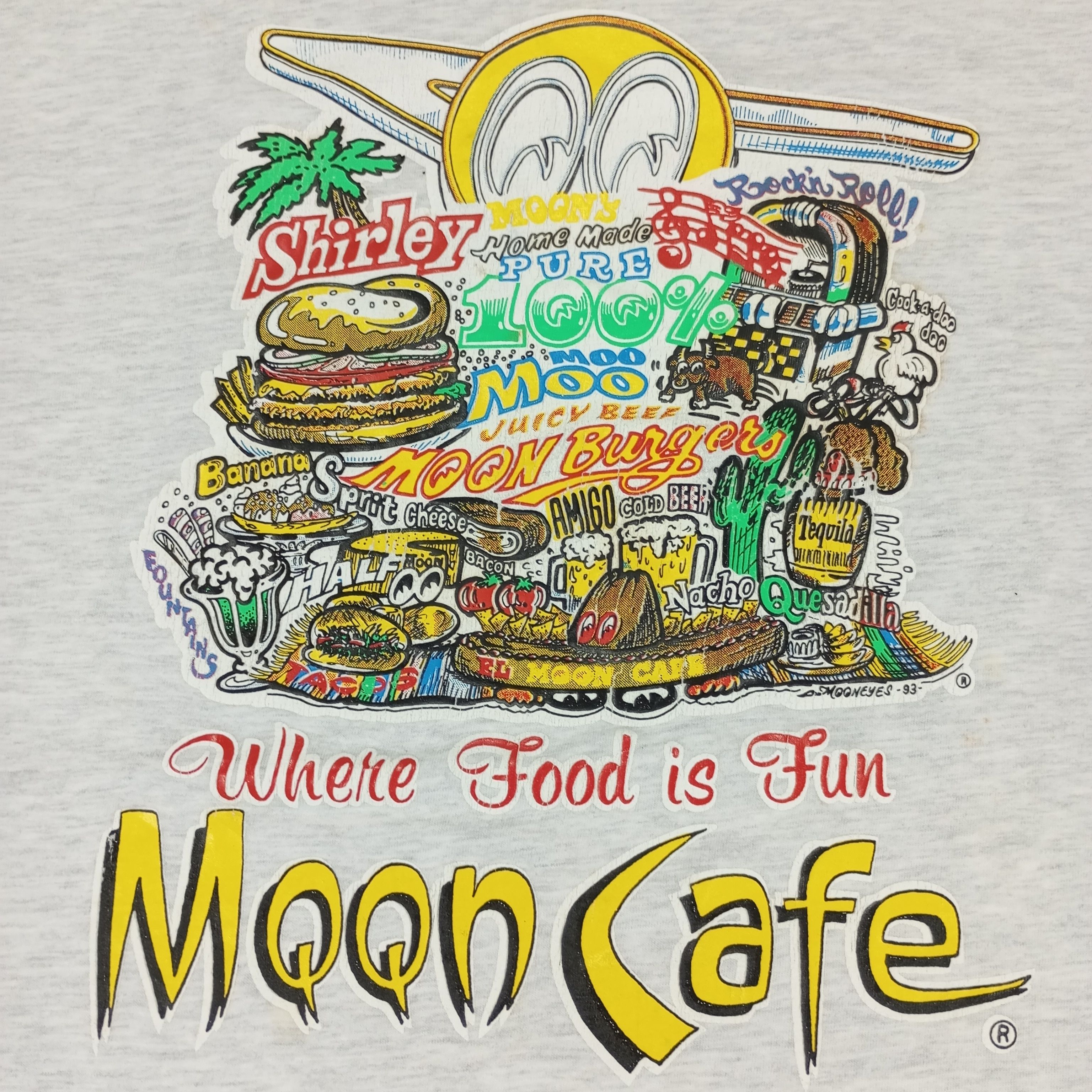 Hanes × Vintage MQQN Cafe Moon Eyes Style Motorsports Vintage Tshirt Size US M / EU 48-50 / 2 - 2 Thumbnail