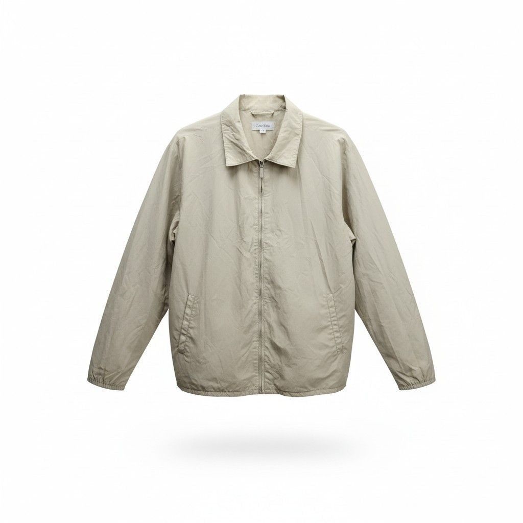 Calvin Klein Calvin Klein Beige Full-Zip Collared Long-Sleeves Jacket XXL Size US XXL / EU 58 / 5 - 1 Thumbnail