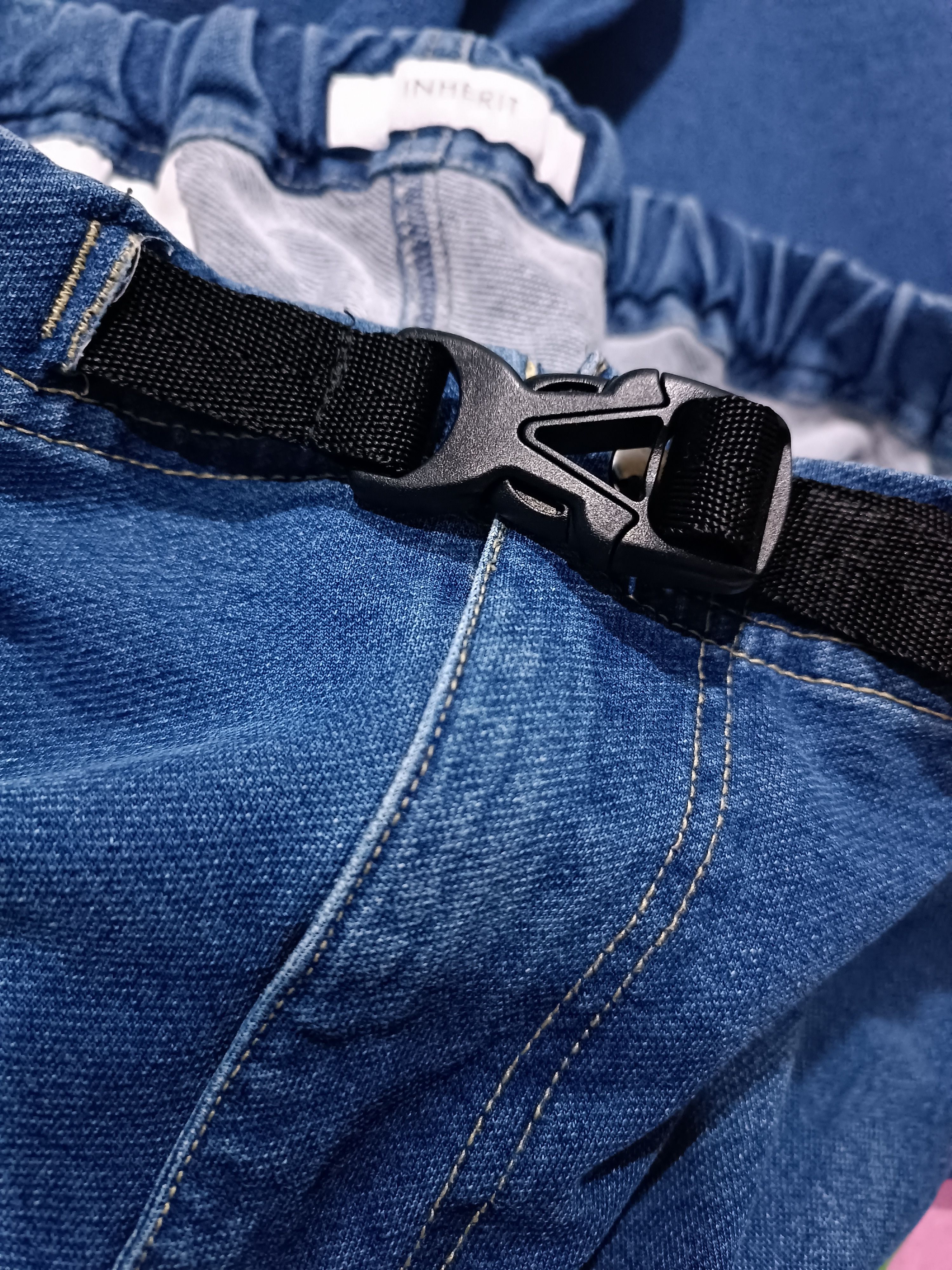 Japanese Brand Slim Indigo Blue Stretch Denim Moving Pants Size US 31 - 8 Thumbnail