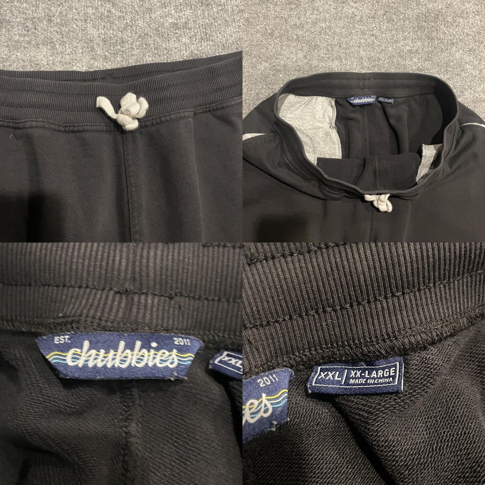 Chubbies Chubbies Mens Drawstring Sweatpants Jogger Black 2XL Elastic Waist Pockets Tapered Lounge Pants Vintage No Size US 39 - 8 Thumbnail