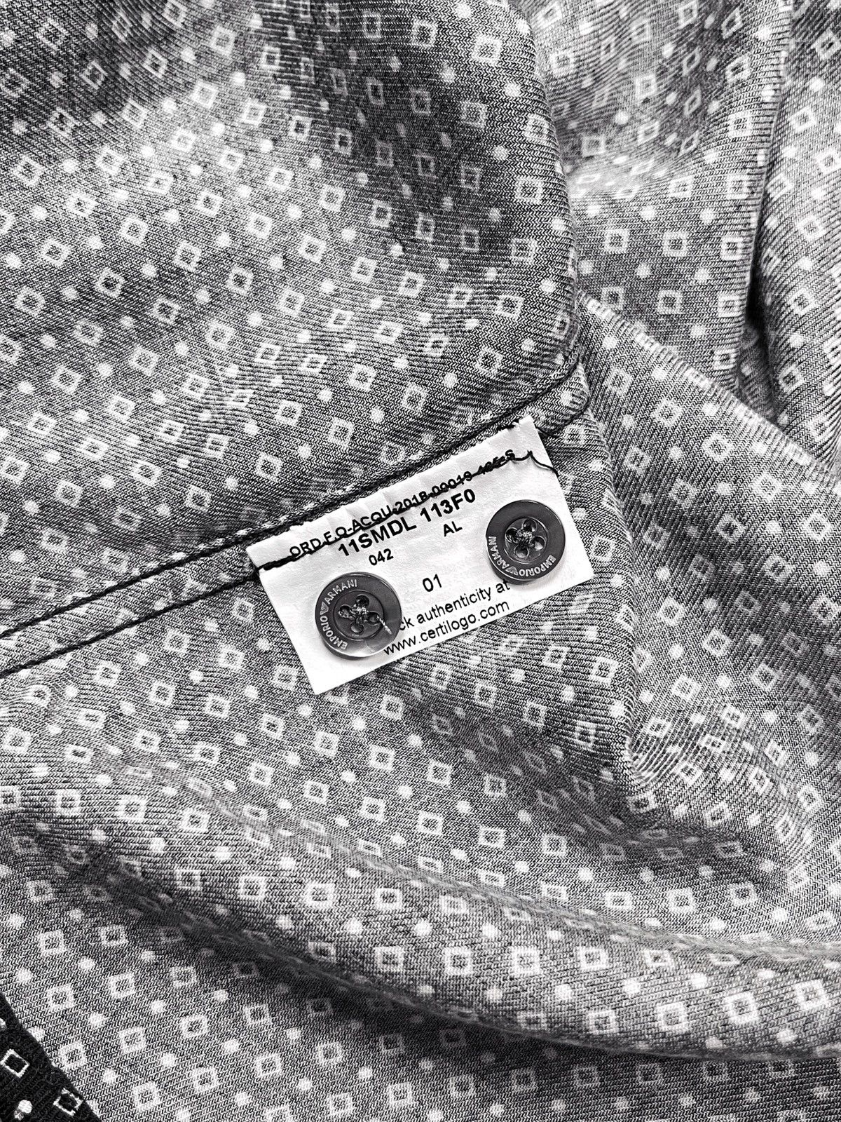 Emporio Armani Y2K Emporio Armani Geometric Pattern Print Button Up Size US M / EU 48-50 / 2 - 8 Thumbnail