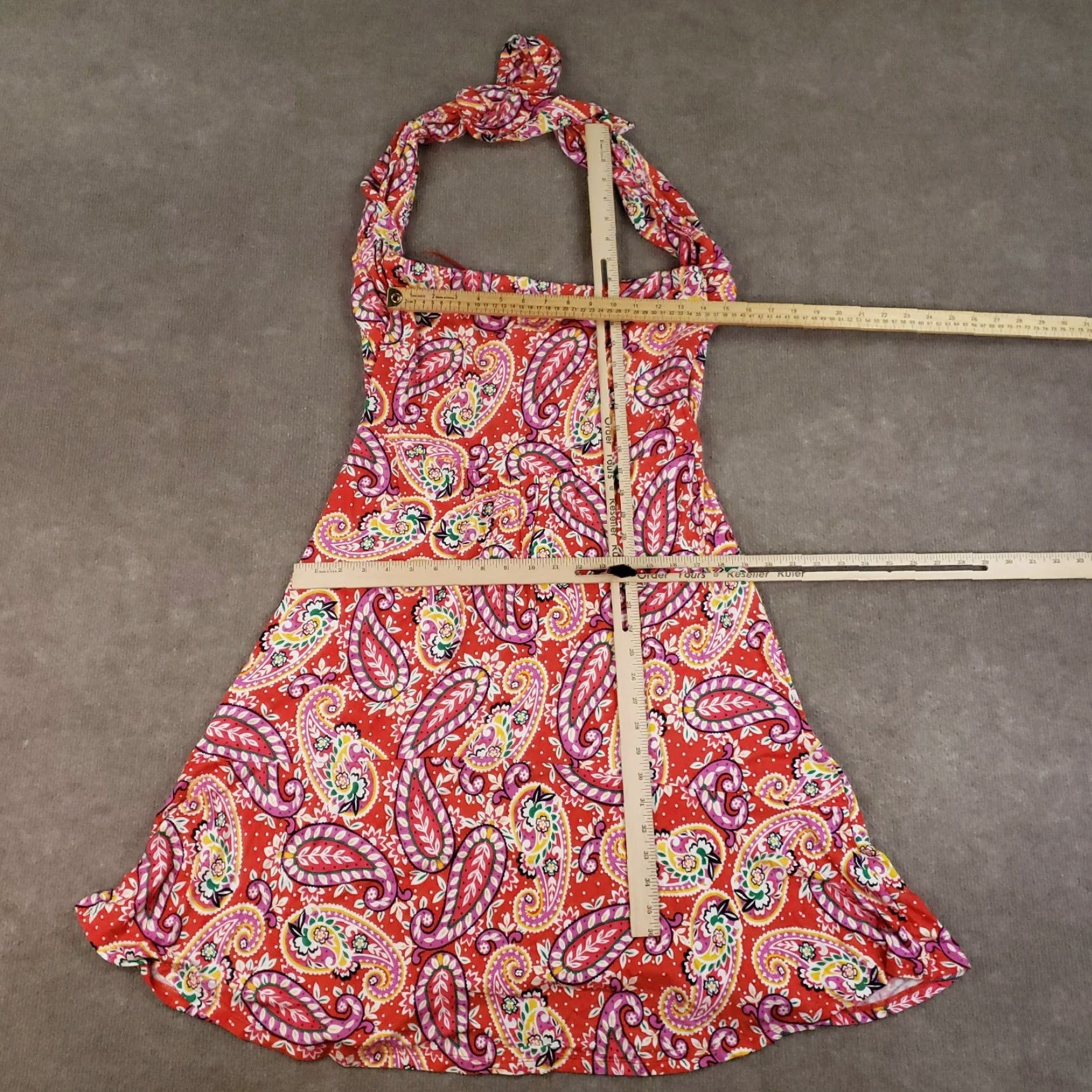 Boden VINTAGE Boden Dress Womens Size 10 Midi Sleeveless Red Paisley Casual Party/Cocktail Travel Size L / US 10 / IT 46 - 2 Thumbnail