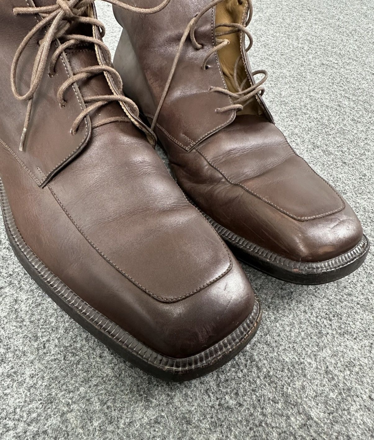 Louis Vuitton Louis Vuitton - Voltaire Ankle Leather Laced-Up Boots Brown Size US 7.5 / EU 40-41 - 10 Thumbnail