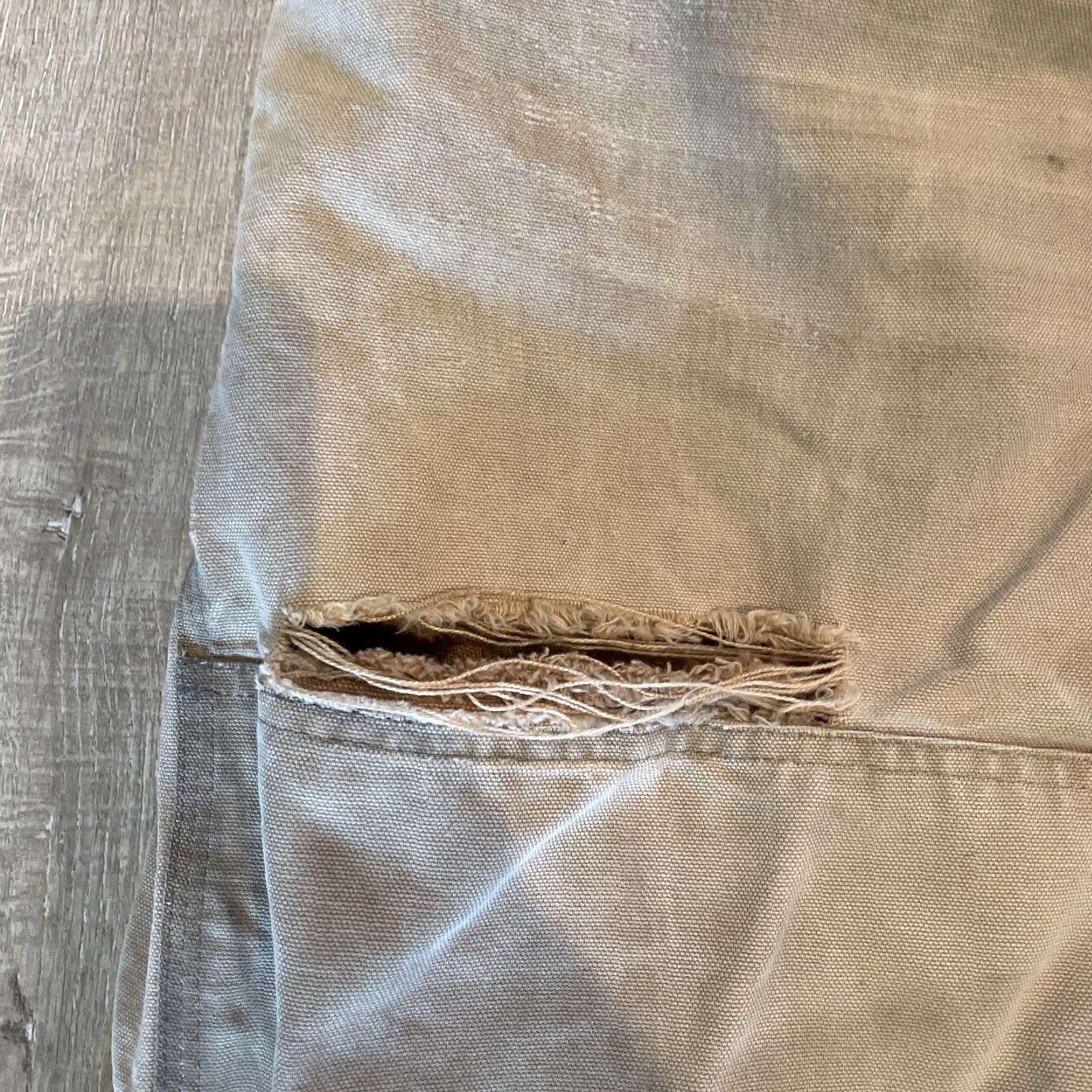 Carhartt VTG Carhartt Overalls Duck Work Unlined Distressed 48x27.5 Tan Men Size 48 Double Knee Carpenter 10" Leg Mens Size US 32 / EU 48 - 5 Thumbnail