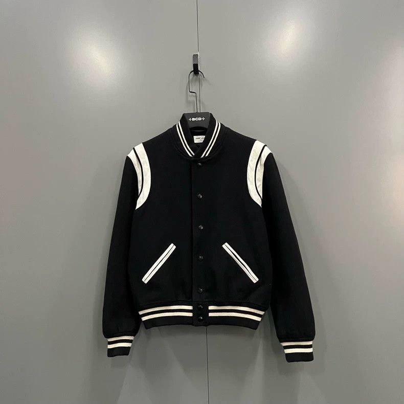 Yves Saint Laurent Saint Laurent Color-block leather-block Teddy jacket 2502- Size US M / EU 48-50 / 2 - 1 Thumbnail