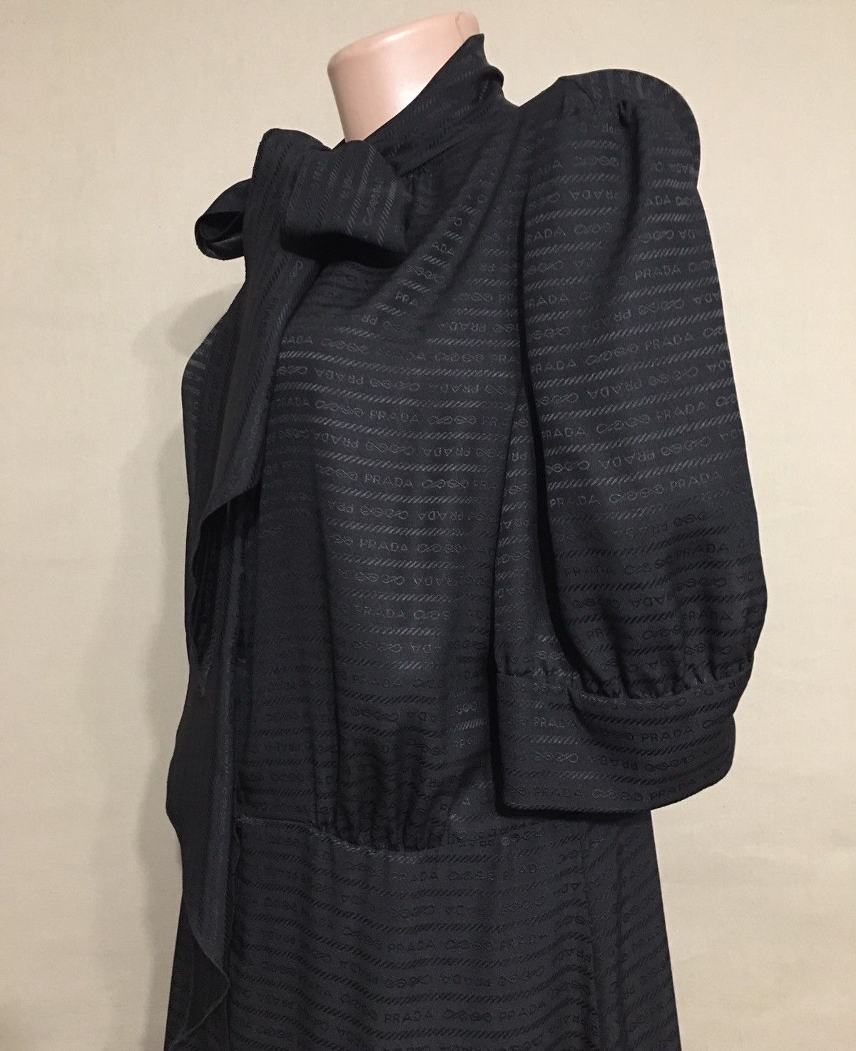 Prada PRADA x Raf Simons F/W 2022 Silk Jacquard Logo Dress IT 44 Size M / US 6-8 / IT 42-44 - 10 Thumbnail