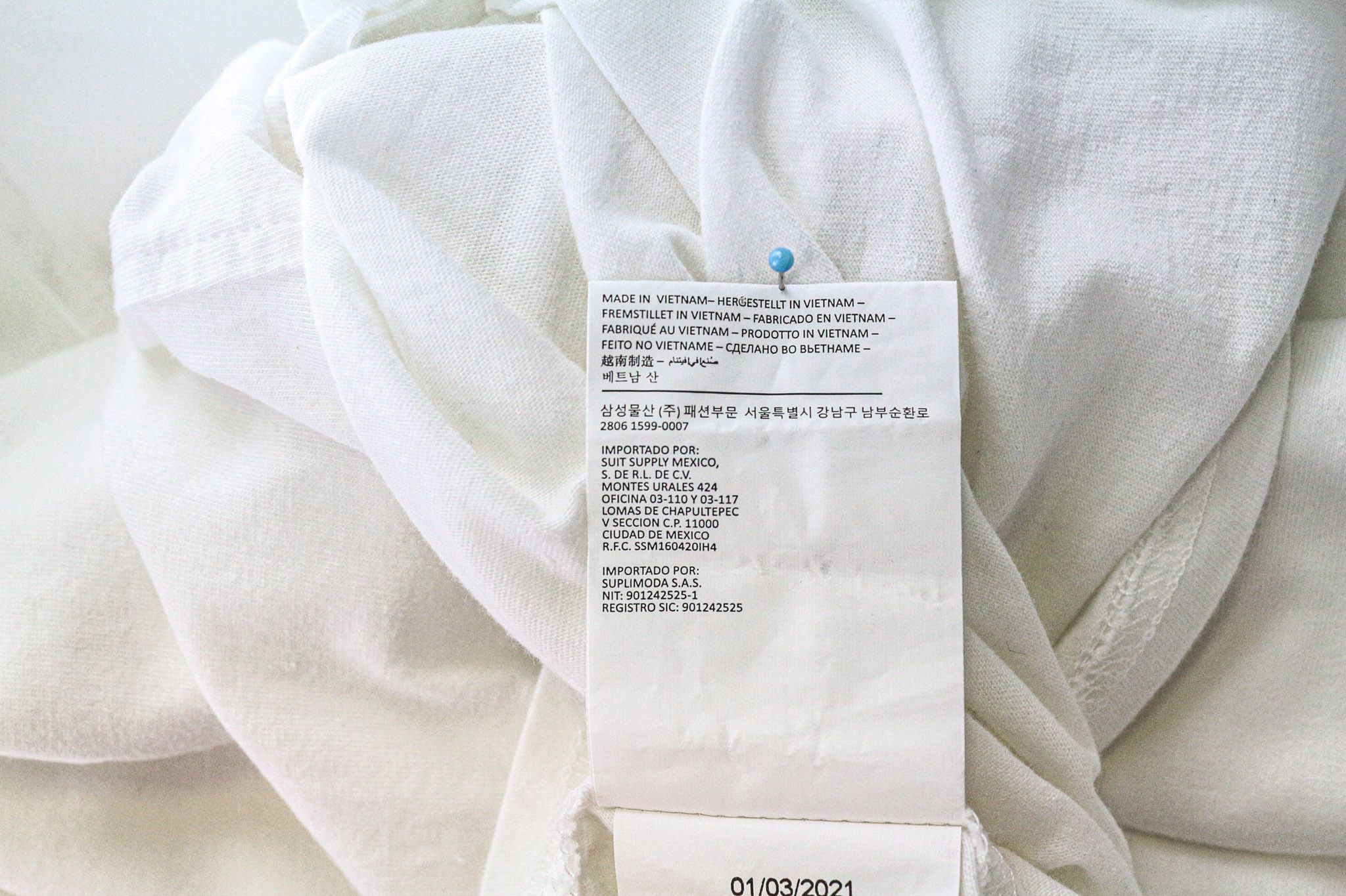 Suitsupply 35 Slim White Cotton Cutaway Shirt 78913 Size 36R - 6 Thumbnail
