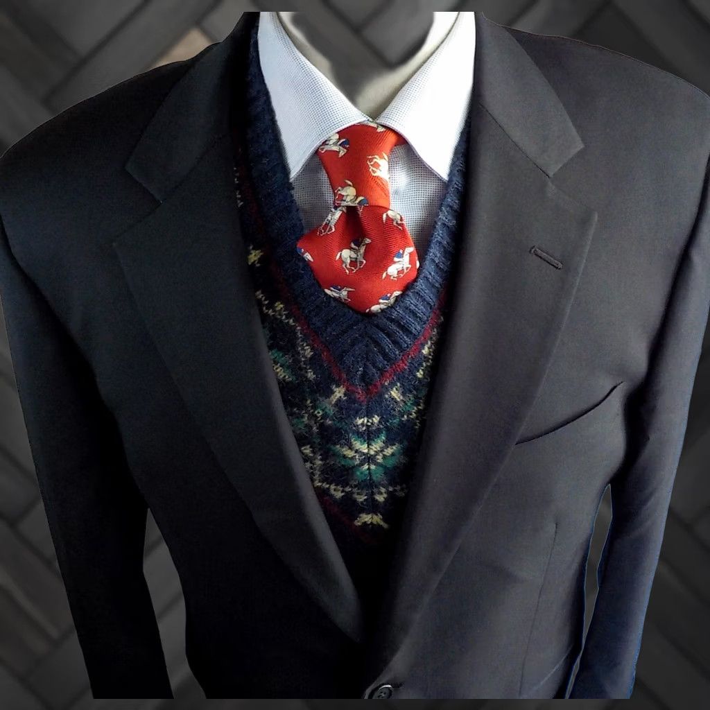 Brooks Brothers VINTAGE Brooks Brothers 1818 MADISON Two Button Blazer Navy 100% Wool SZ 42L Made in USA Mens Blazer Size 42R - 1 Thumbnail