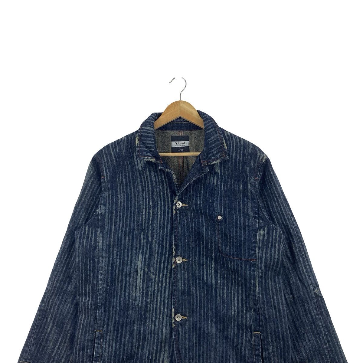 Vintage Vintage DVOPL POWER To The People Indigo Striped Denim Size US L / EU 52-54 / 3 - 2 Thumbnail